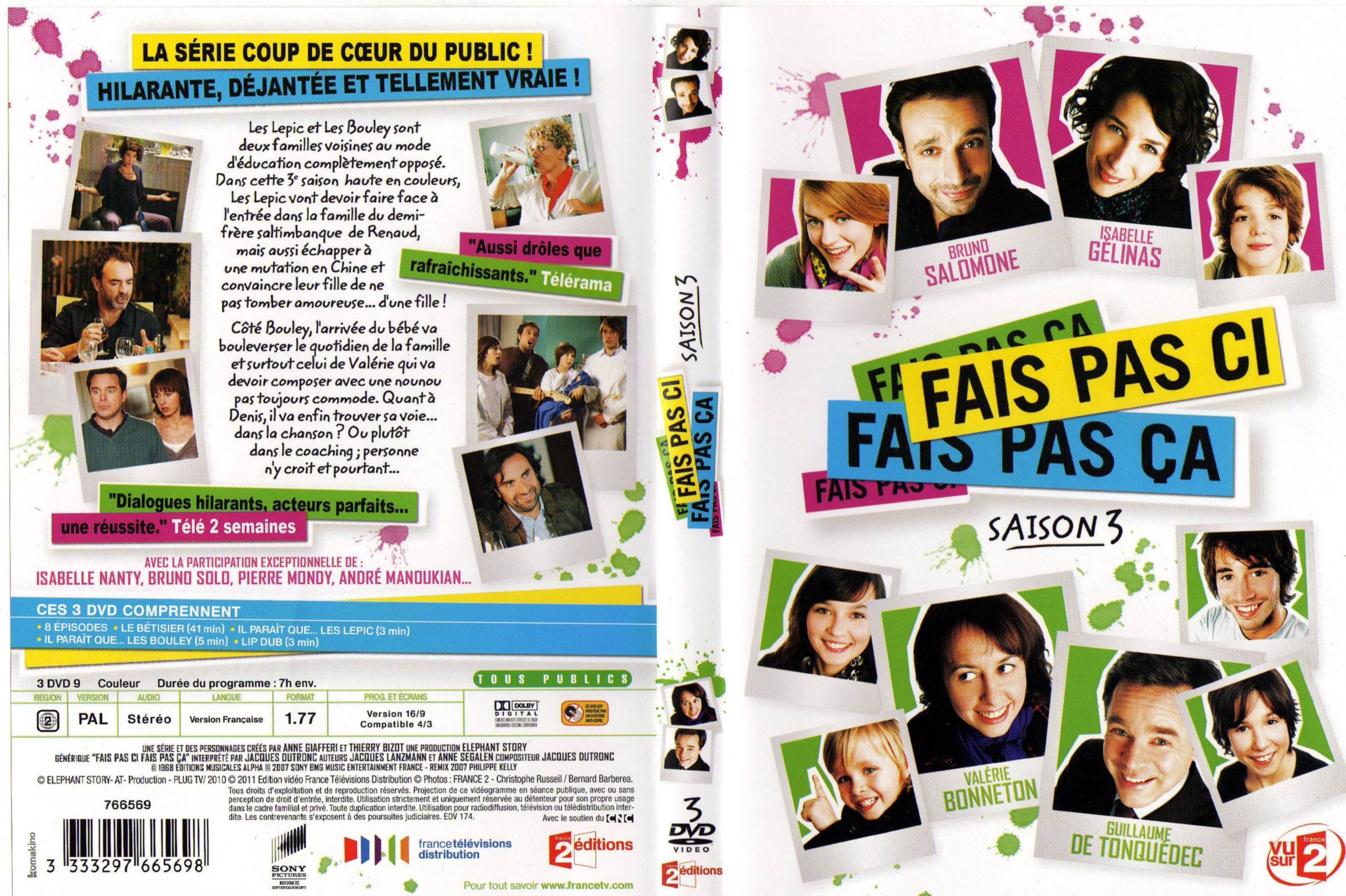 Jaquette DVD Fais pas i fais pas a Saison 3