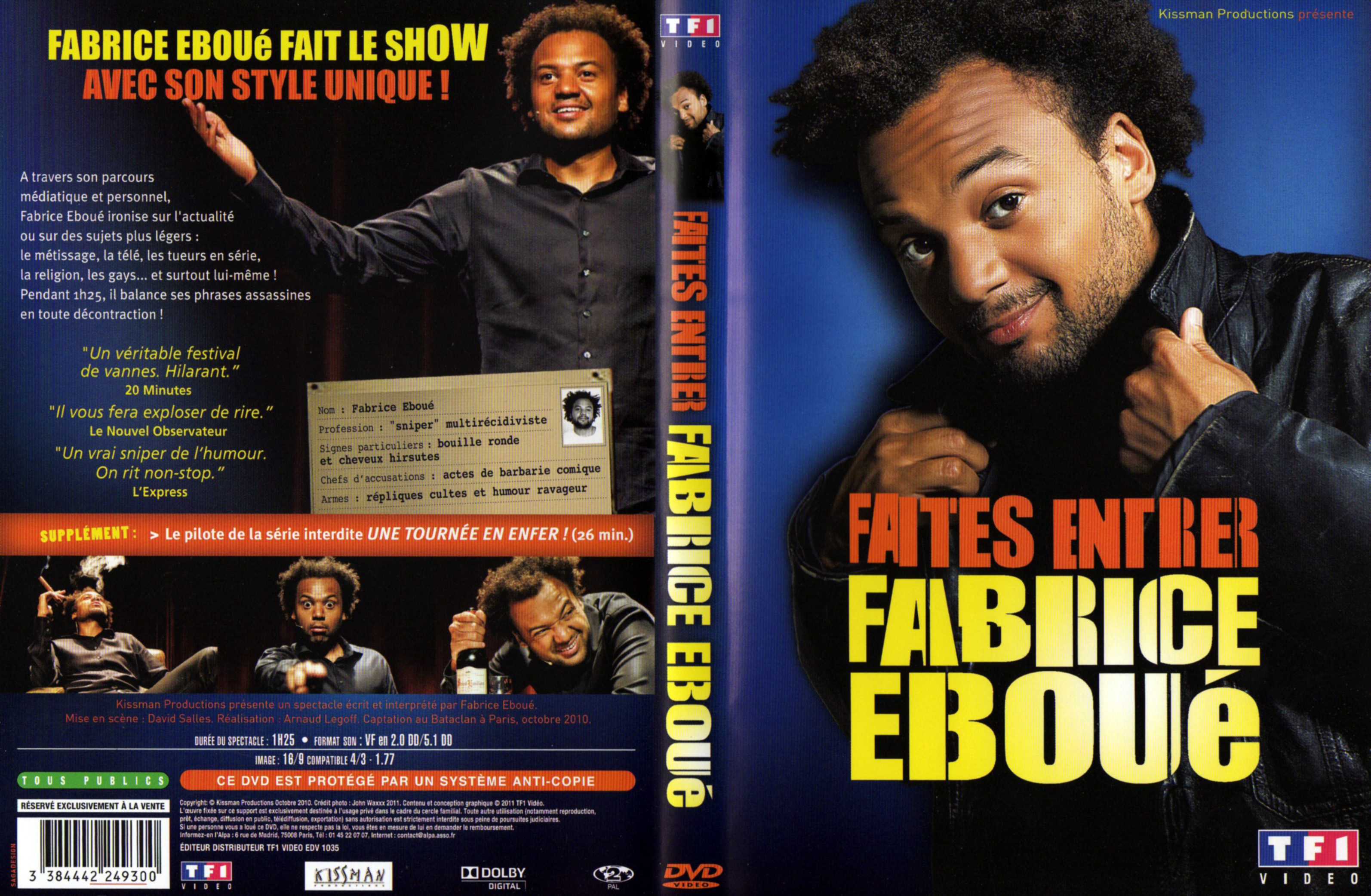 Jaquette DVD Faites entrer Fabrice Ebou