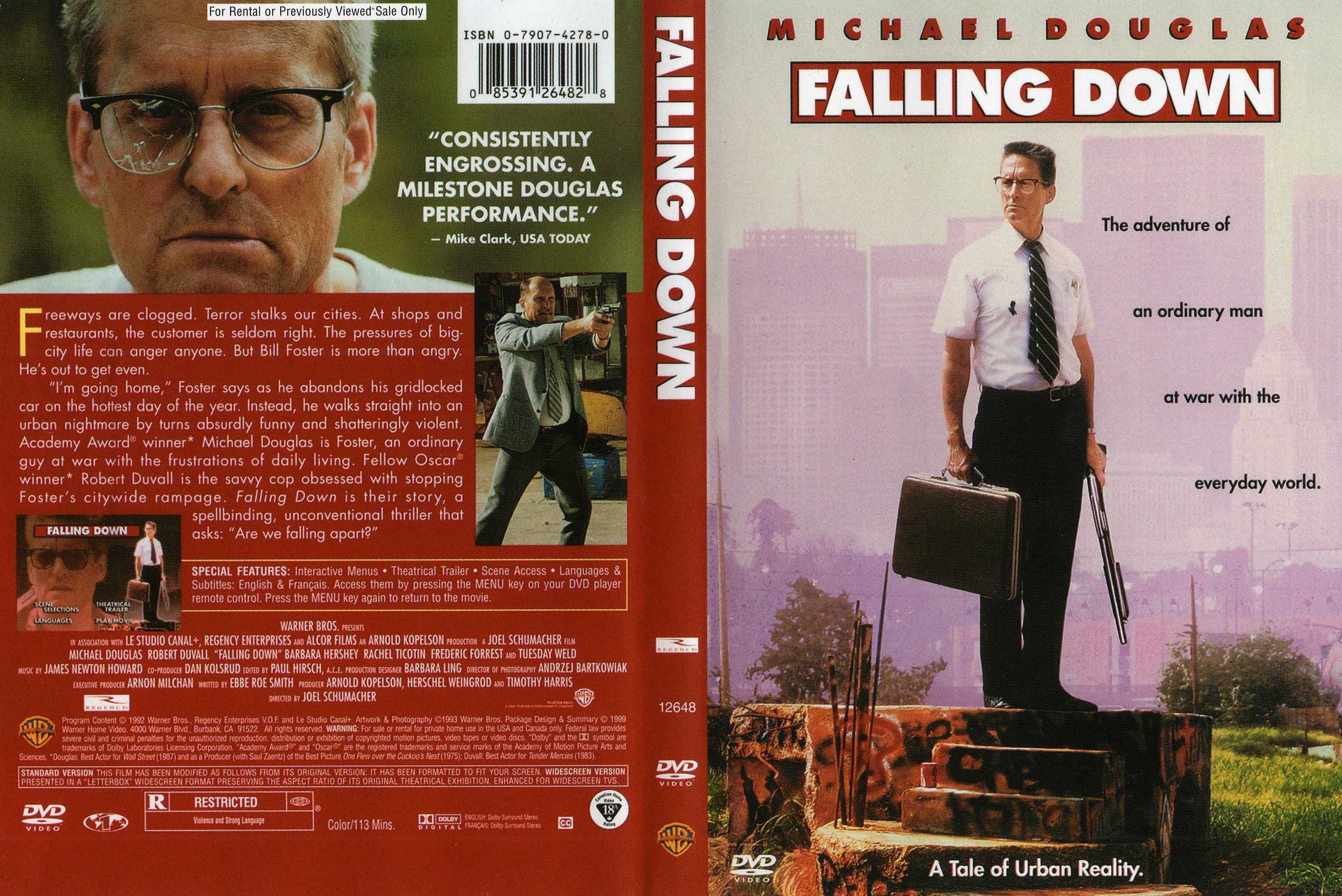 Jaquette DVD Falling Down - Chute libre (Canadienne)