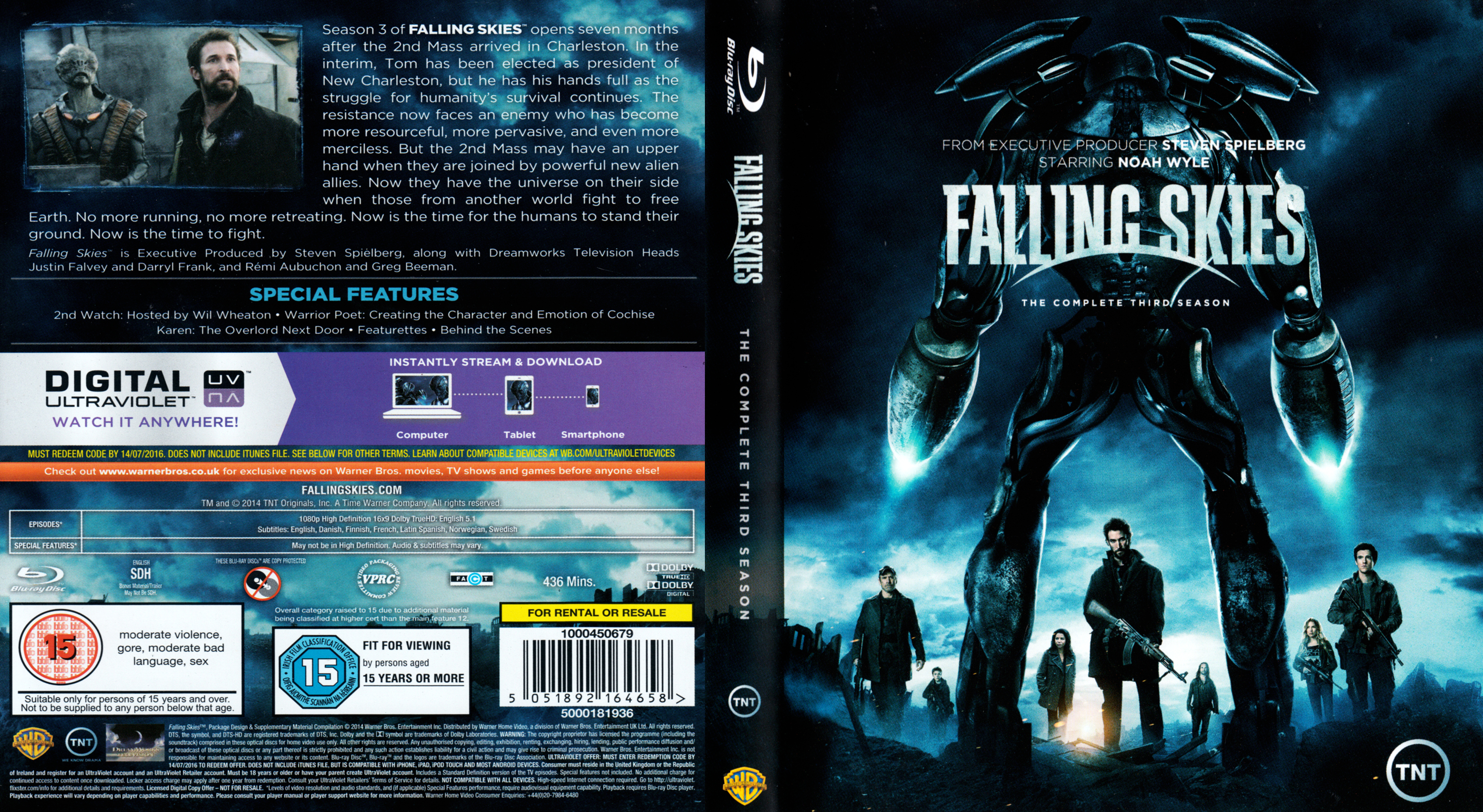 Jaquette DVD Falling Skies Saison 3 Zone 1 (BLU-RAY)