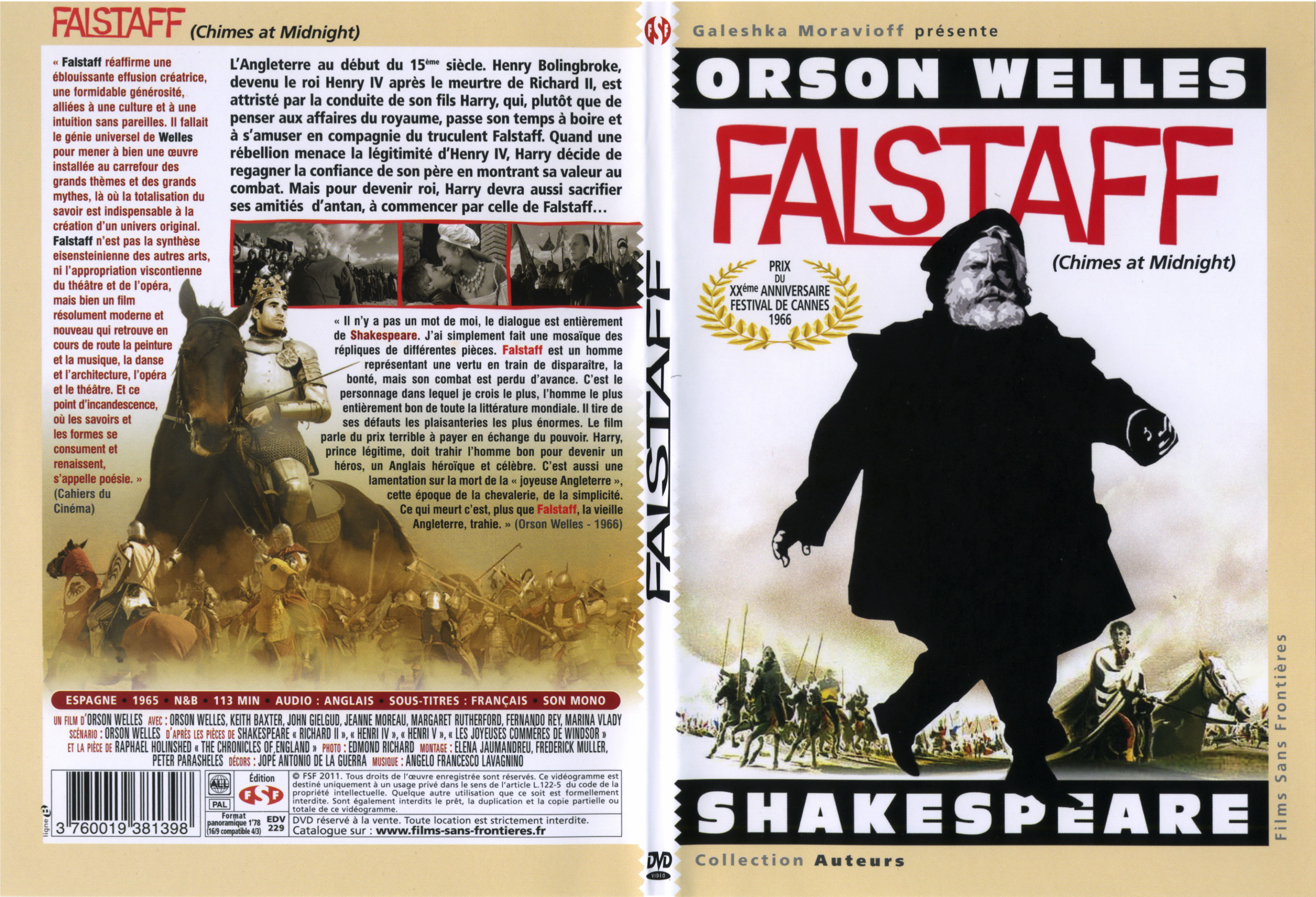 Jaquette DVD Falstaff - SLIM