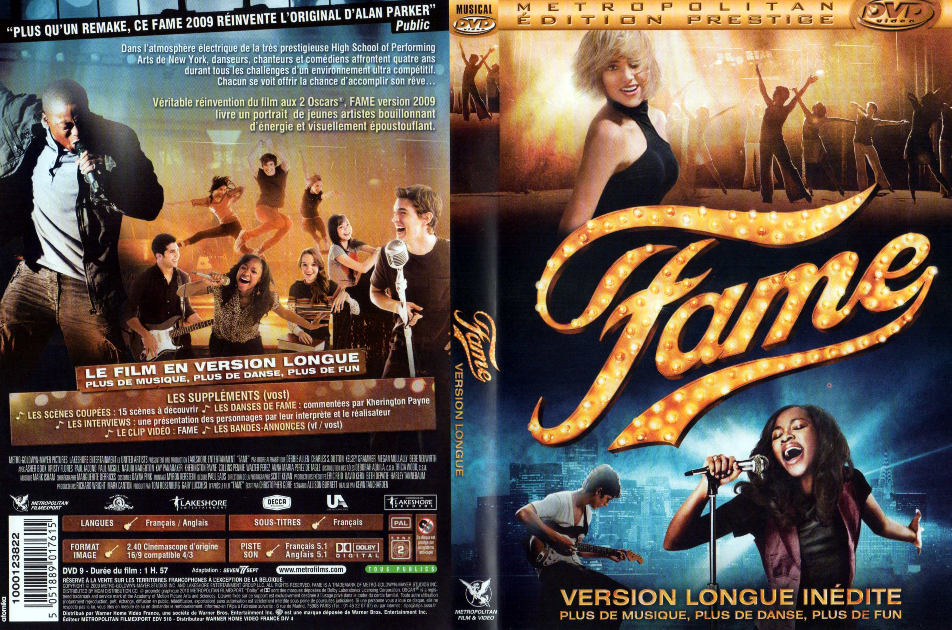 Jaquette DVD Fame (2009)