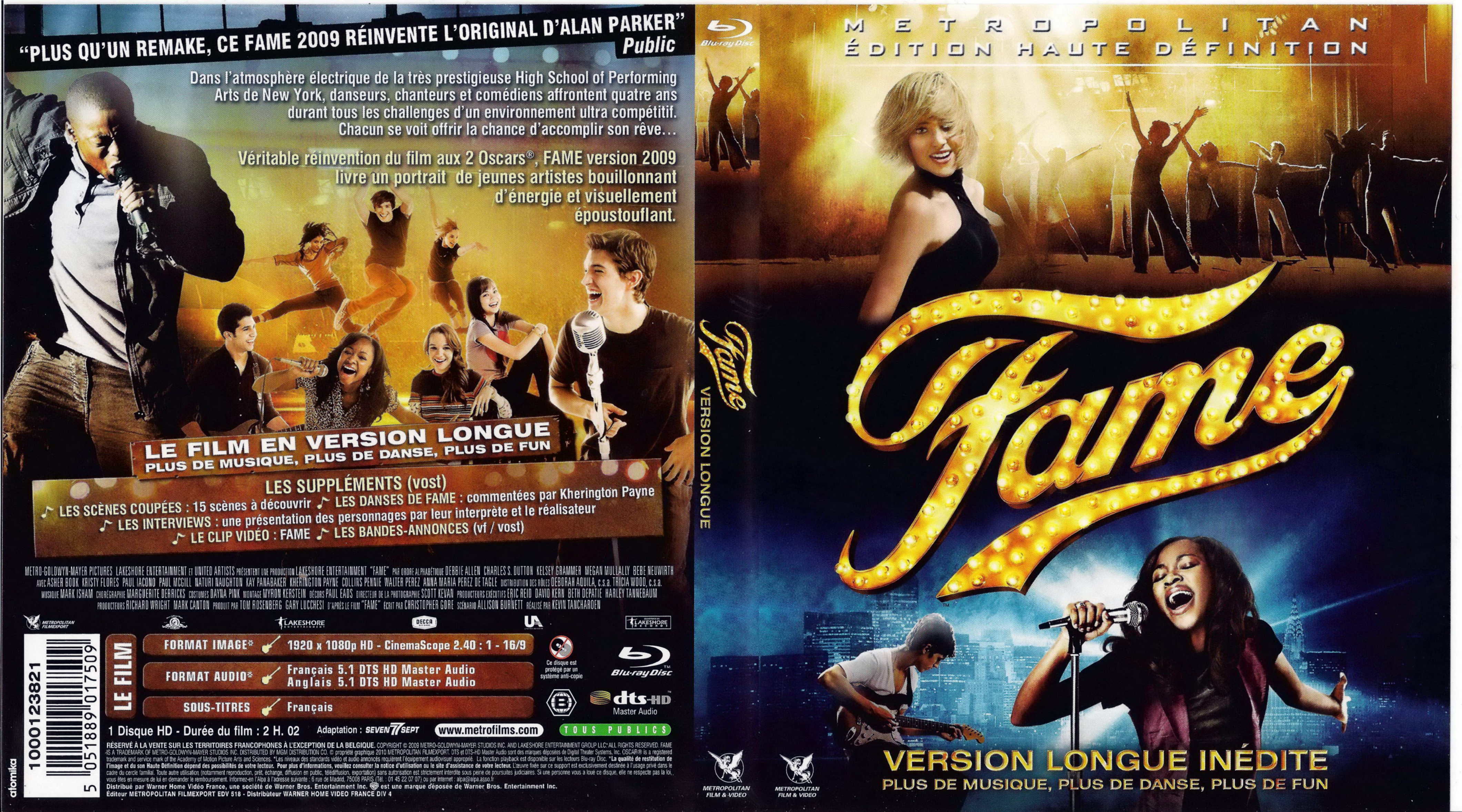 Jaquette DVD Fame (2009) (BLU-RAY)