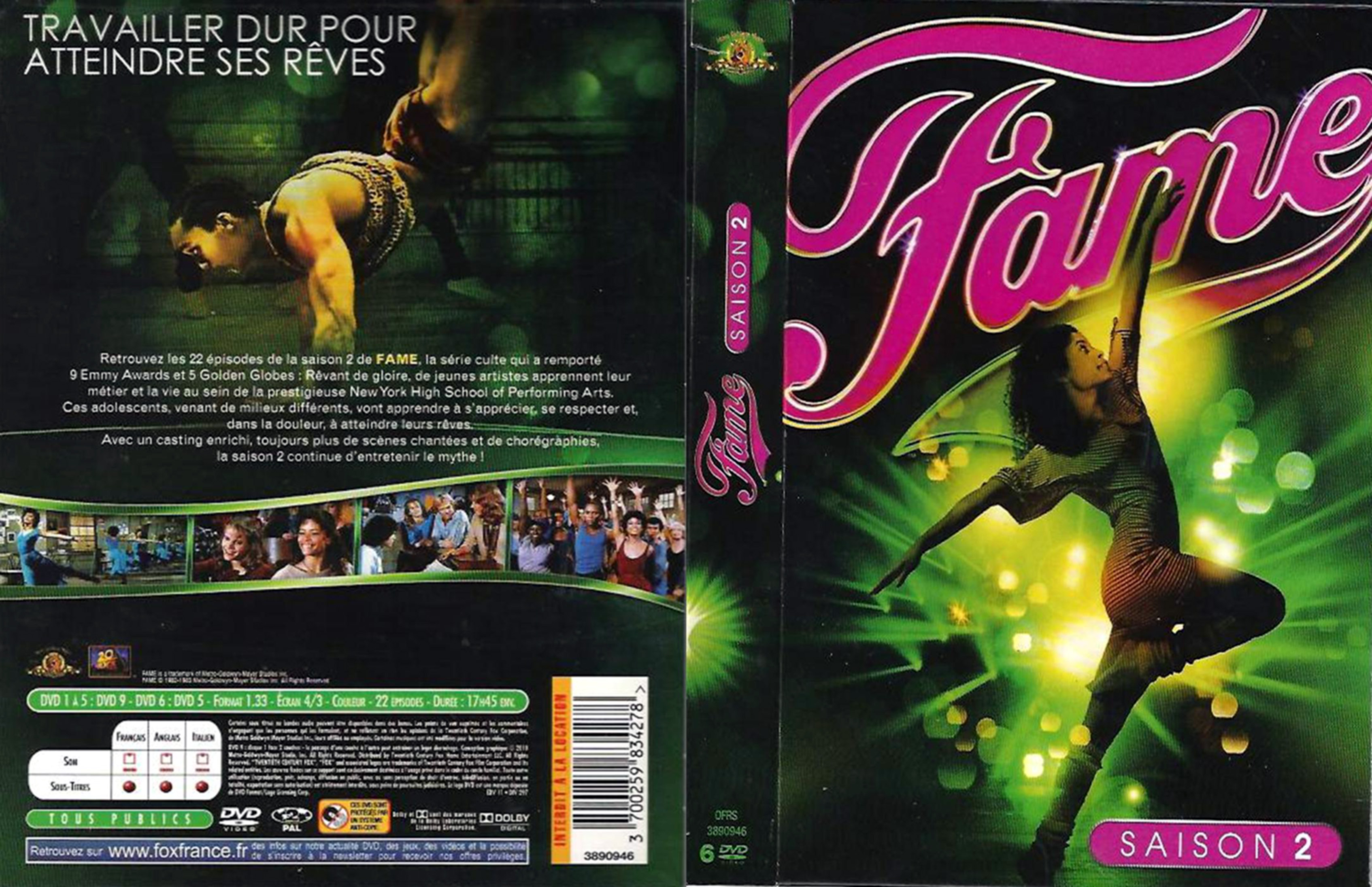 Jaquette DVD Fame saison 2 COFFRET