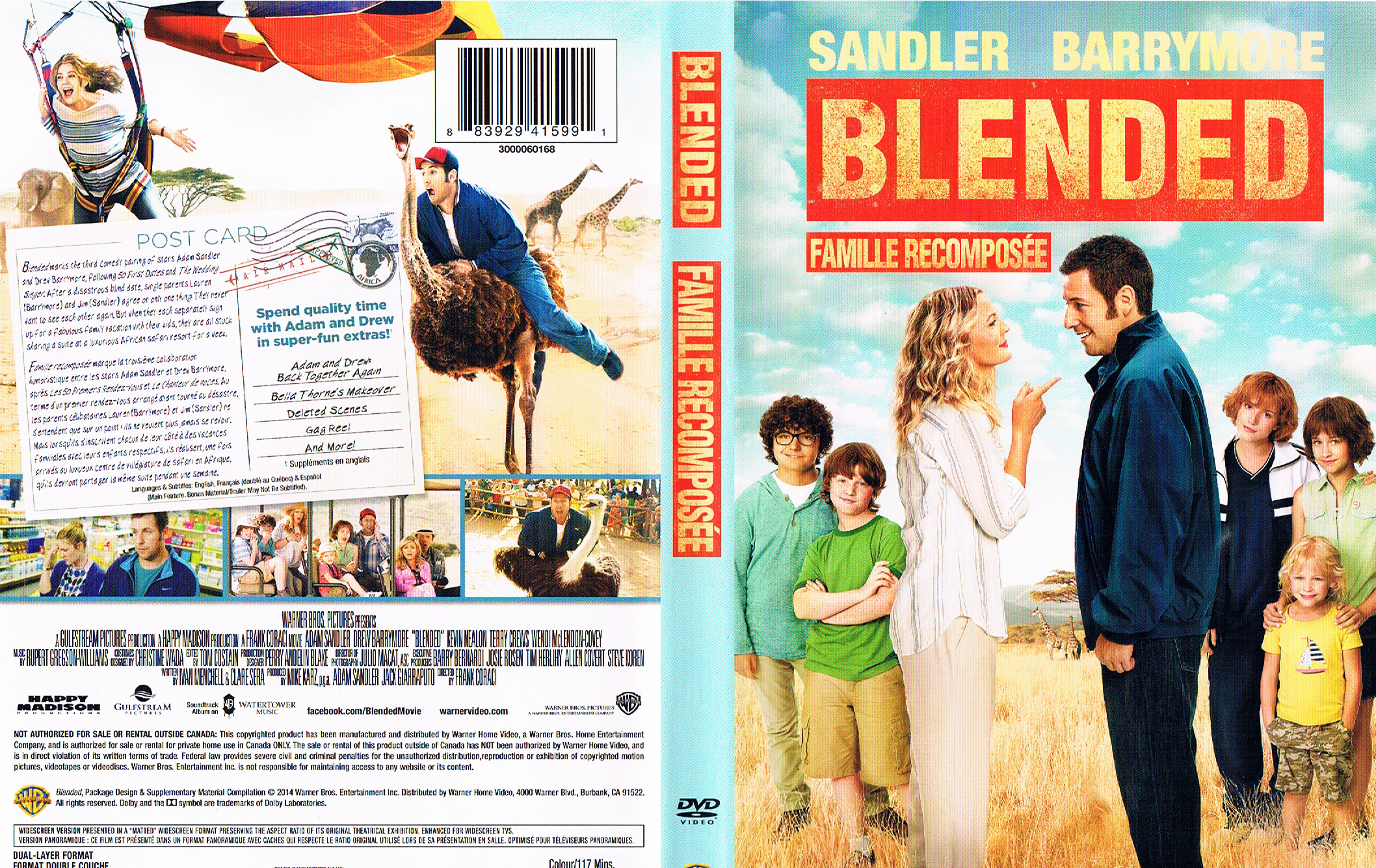 Jaquette DVD Famille recompose - Blended (Canadienne)