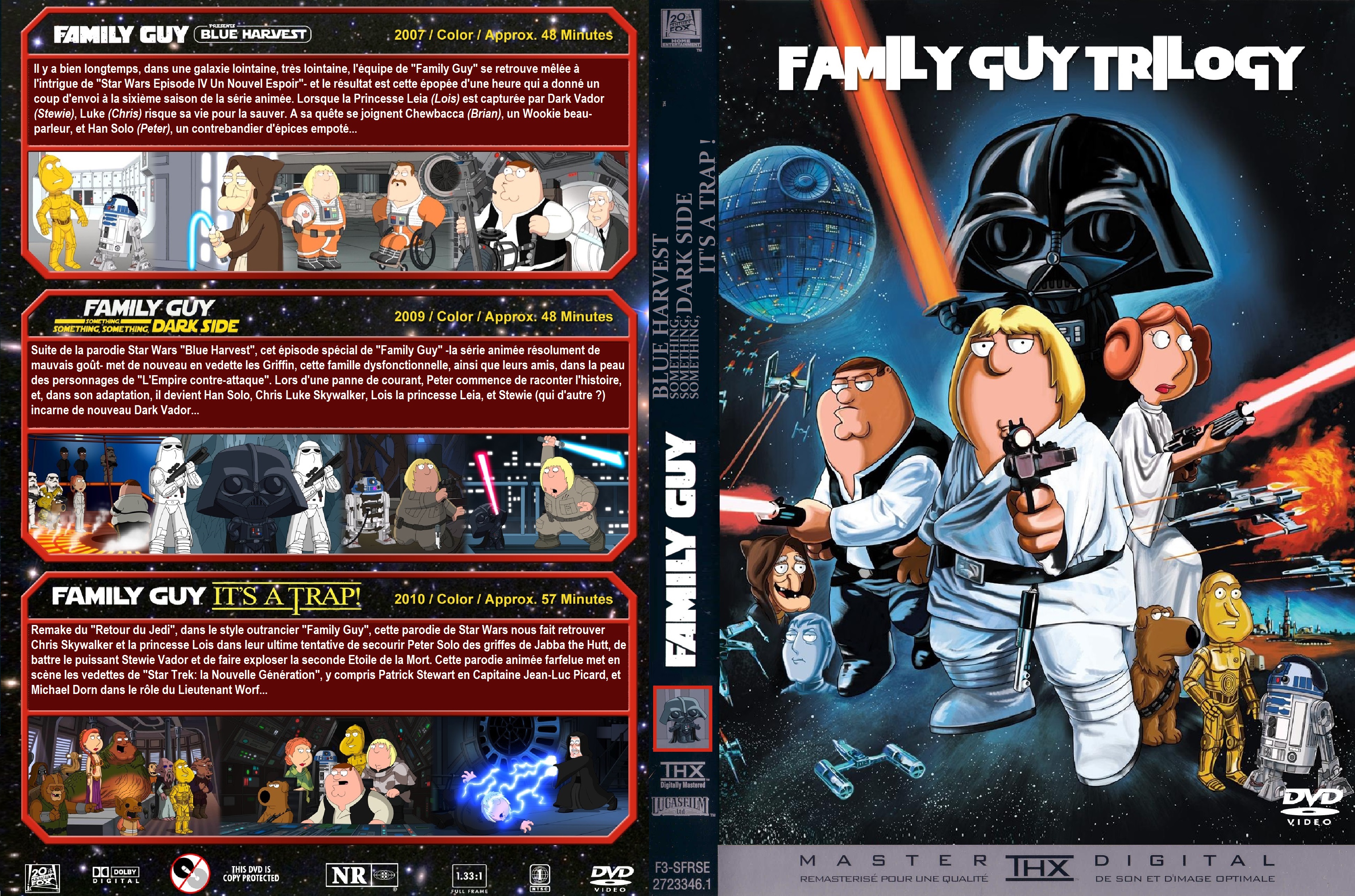 Jaquette DVD Family Guy trilogie Star Wars custom