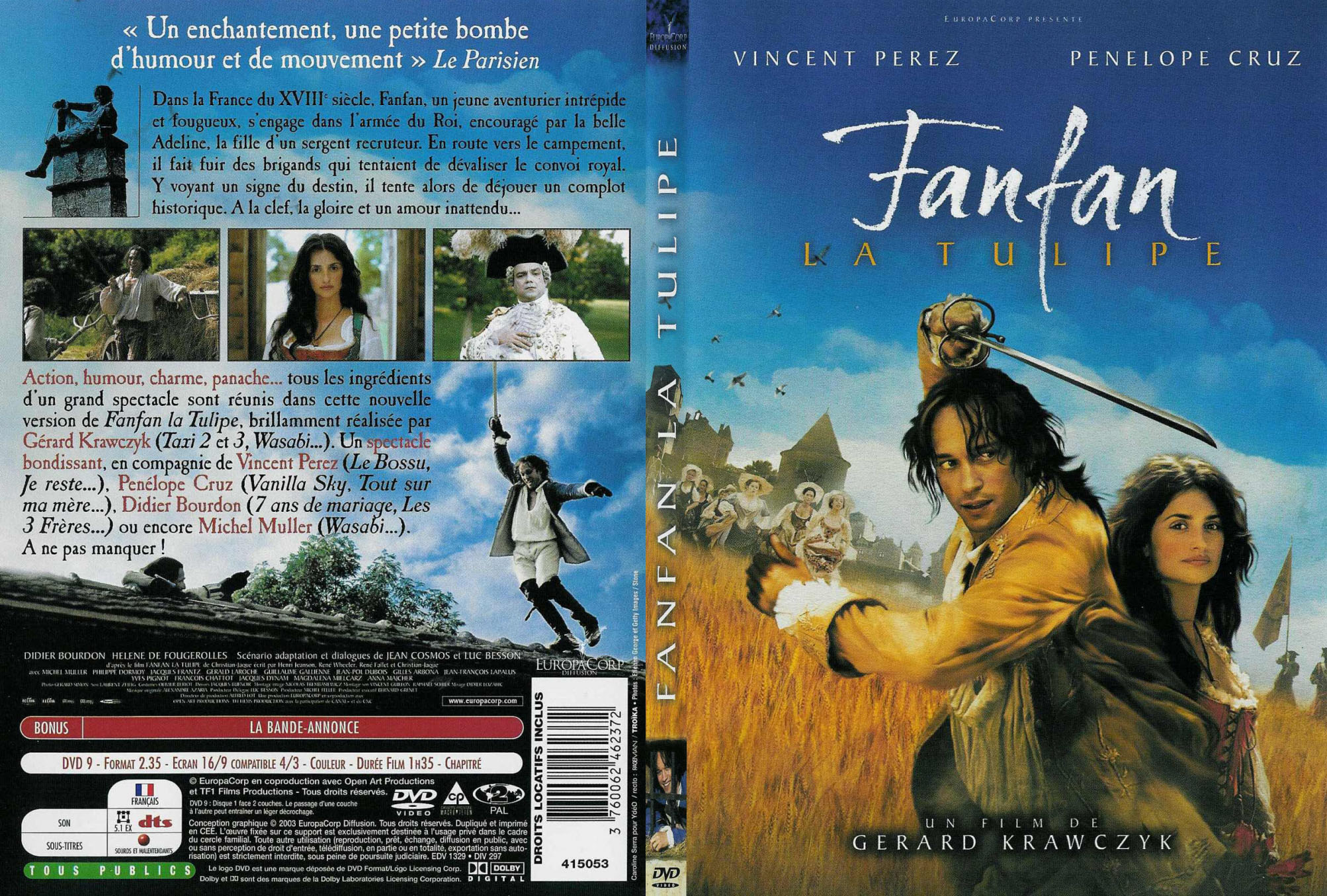 Jaquette DVD Fanfan la tulipe (2003) - SLIM