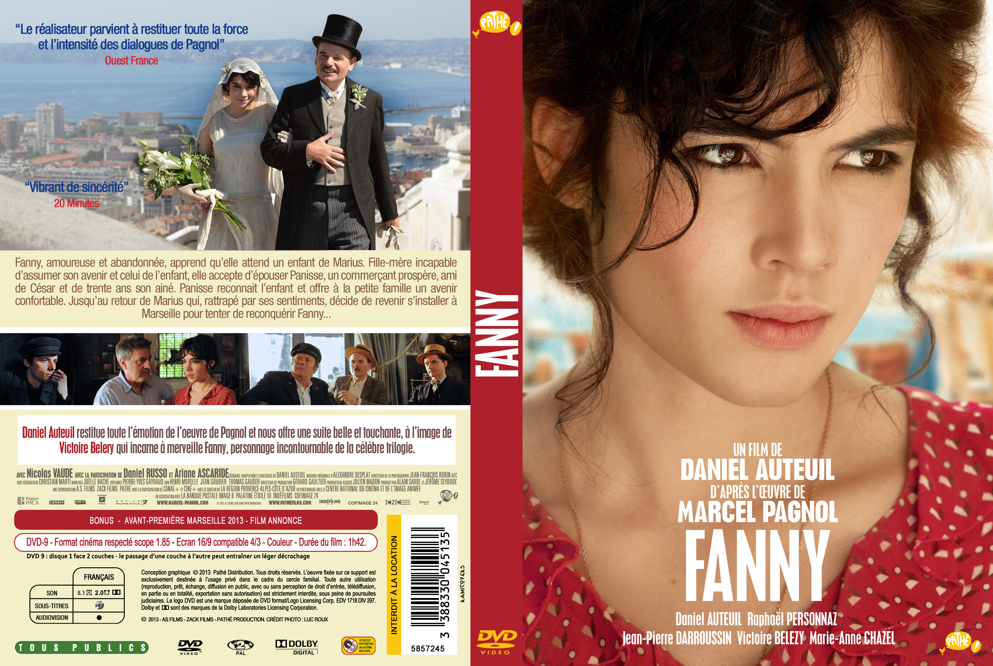 Jaquette DVD Fanny (2013) custom