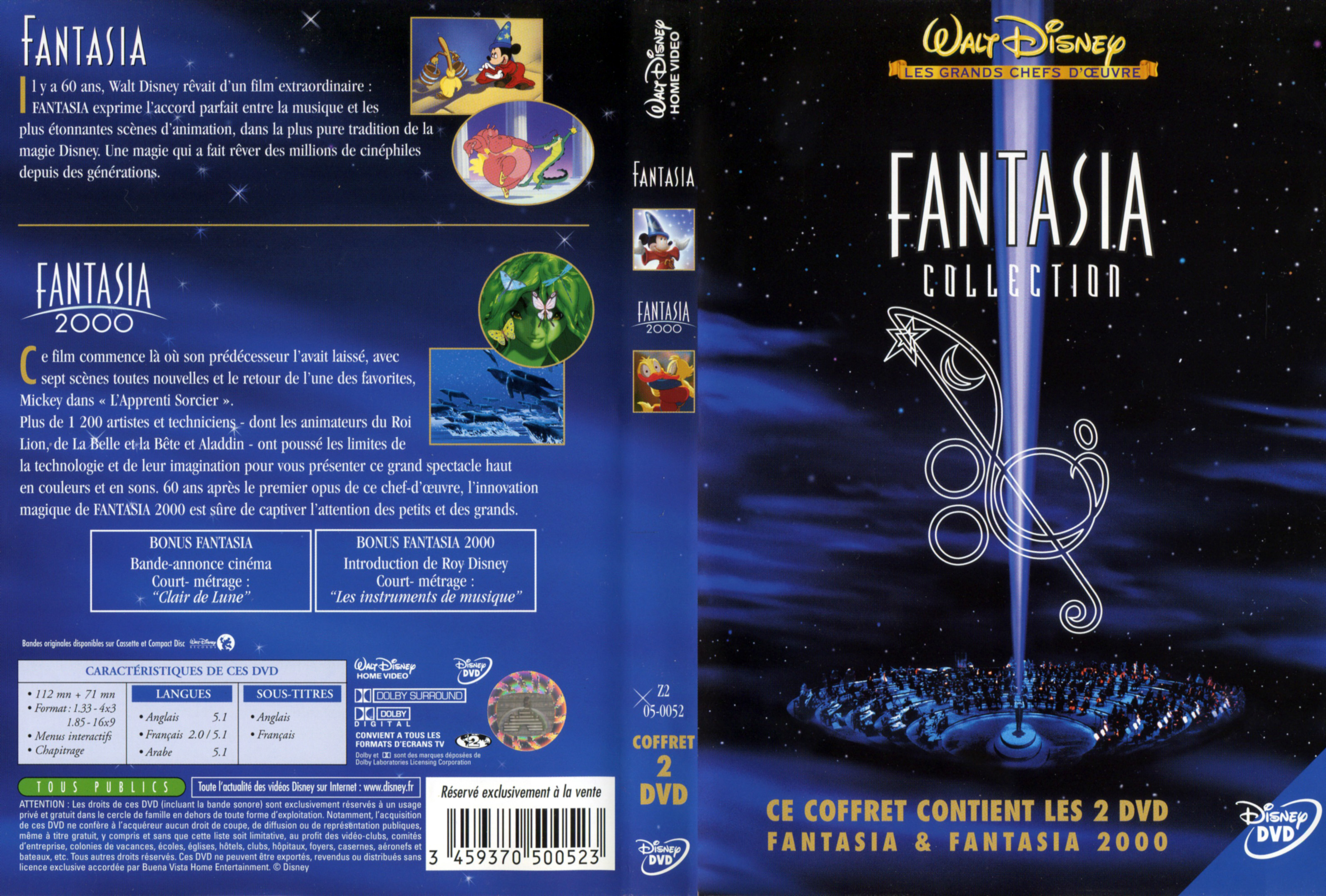 Jaquette DVD Fantasia 1 et 2
