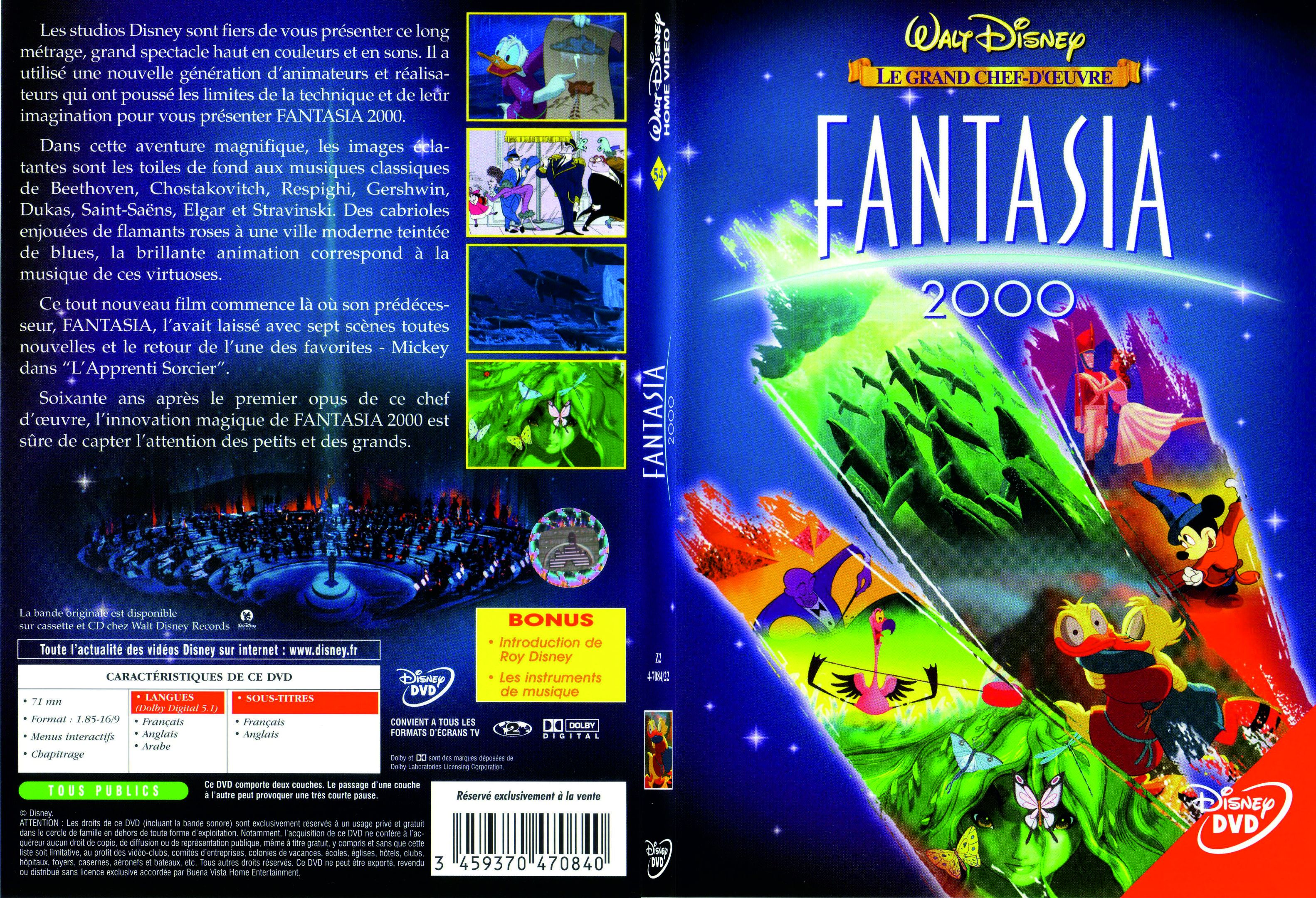 Jaquette DVD Fantasia 2000 - SLIM