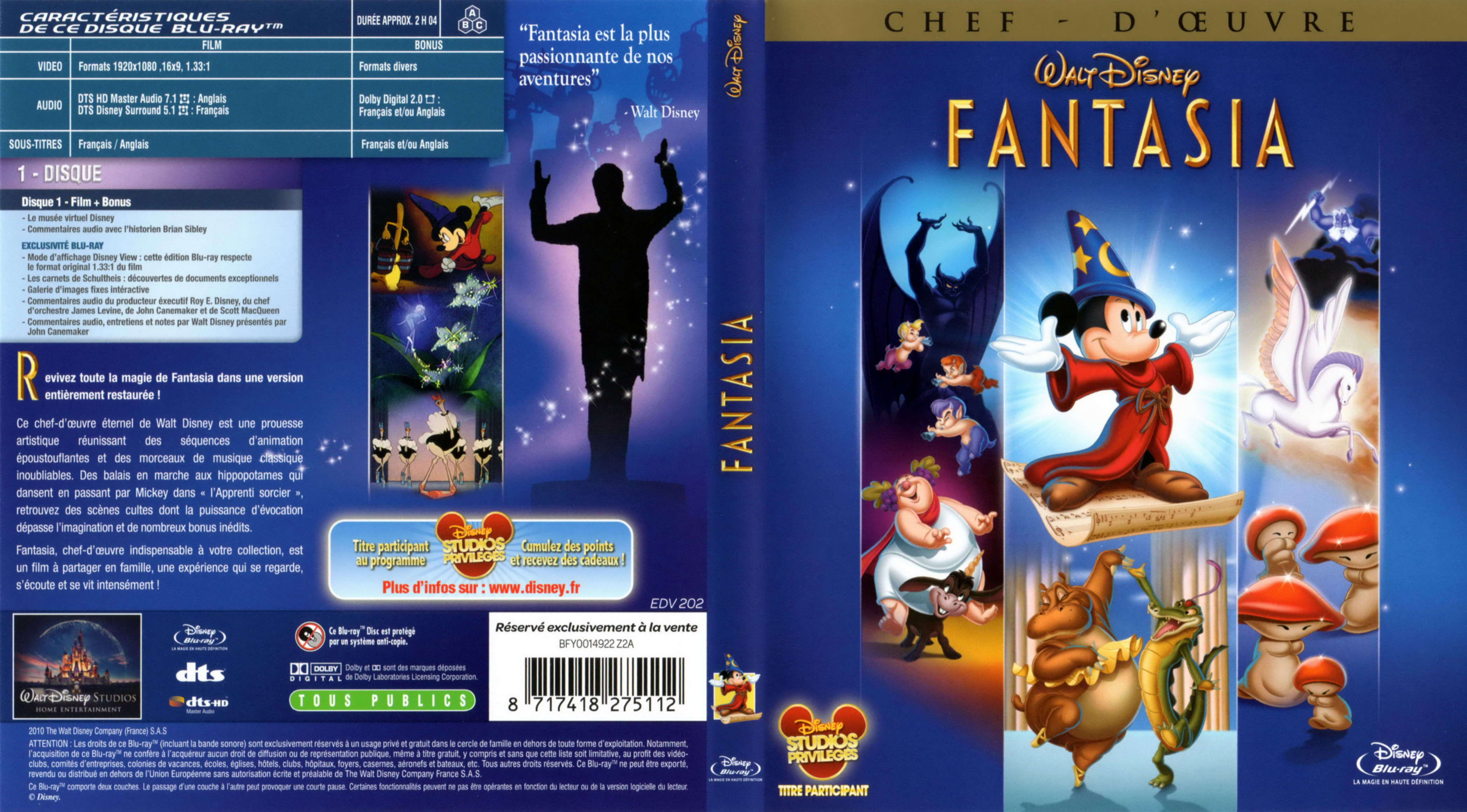 Jaquette DVD Fantasia (BLU-RAY)