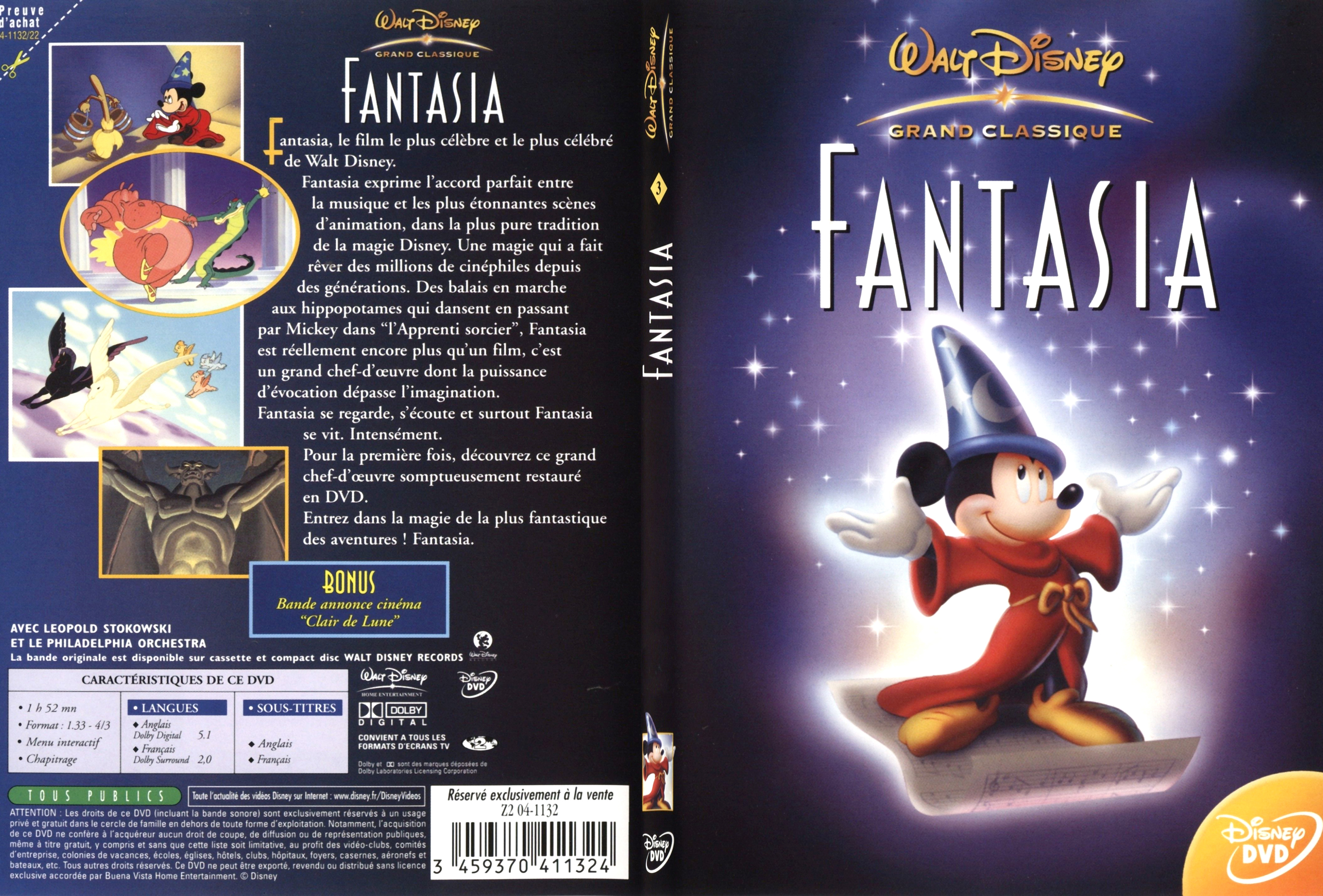 Jaquette DVD Fantasia - SLIM