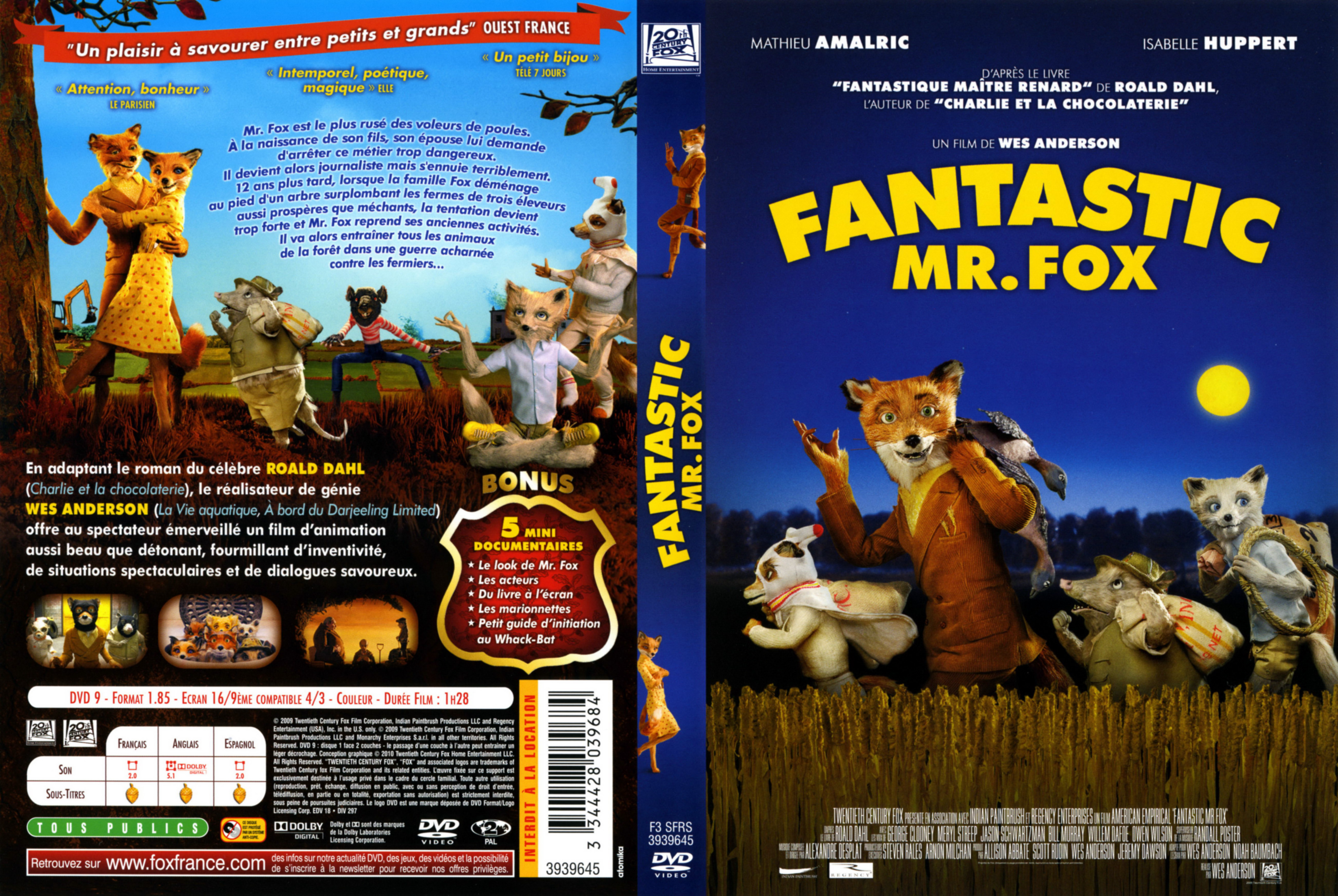 Jaquette DVD Fantastic Mr Fox