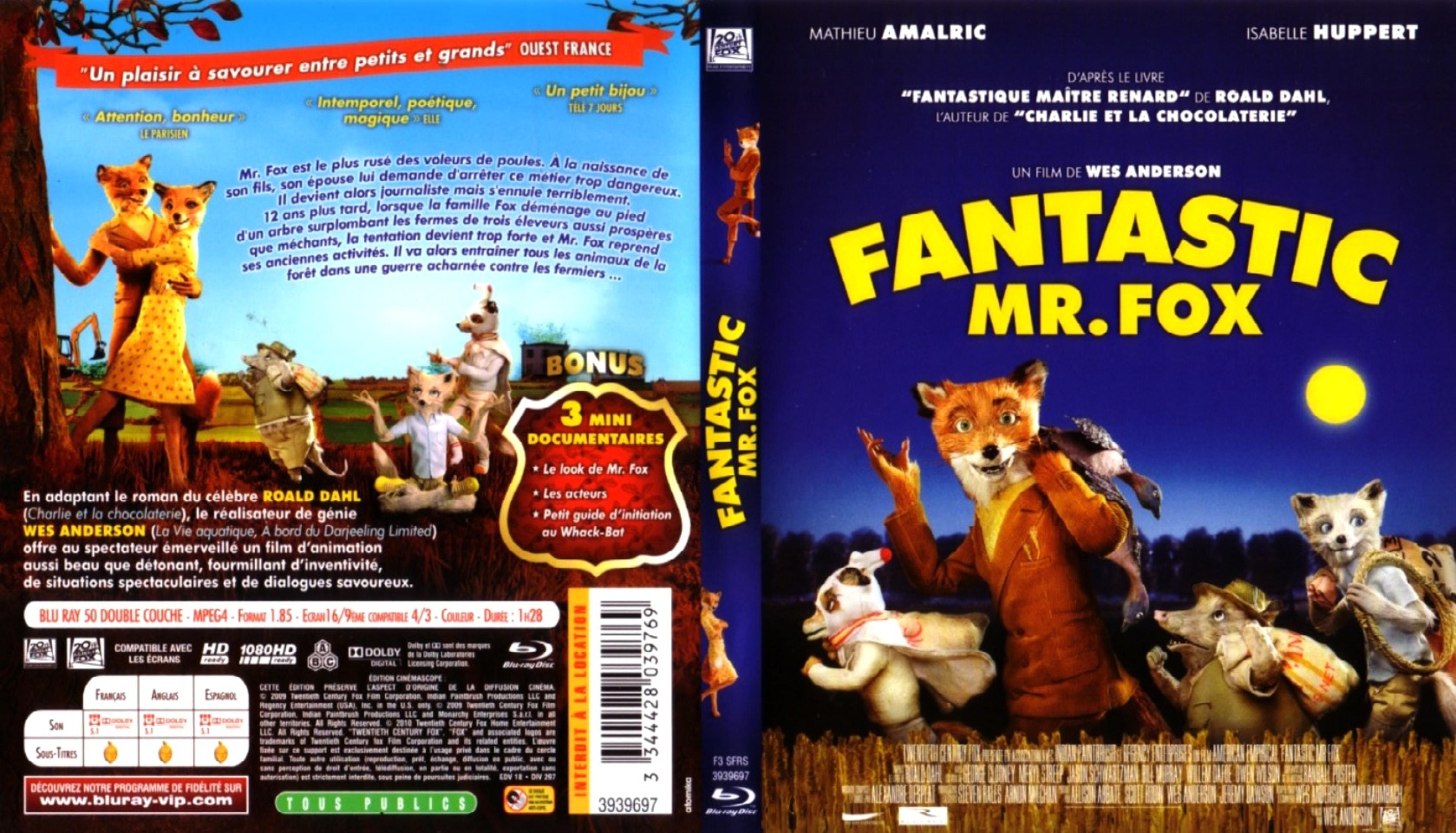 Jaquette DVD Fantastic Mr Fox (BLU-RAY) v2