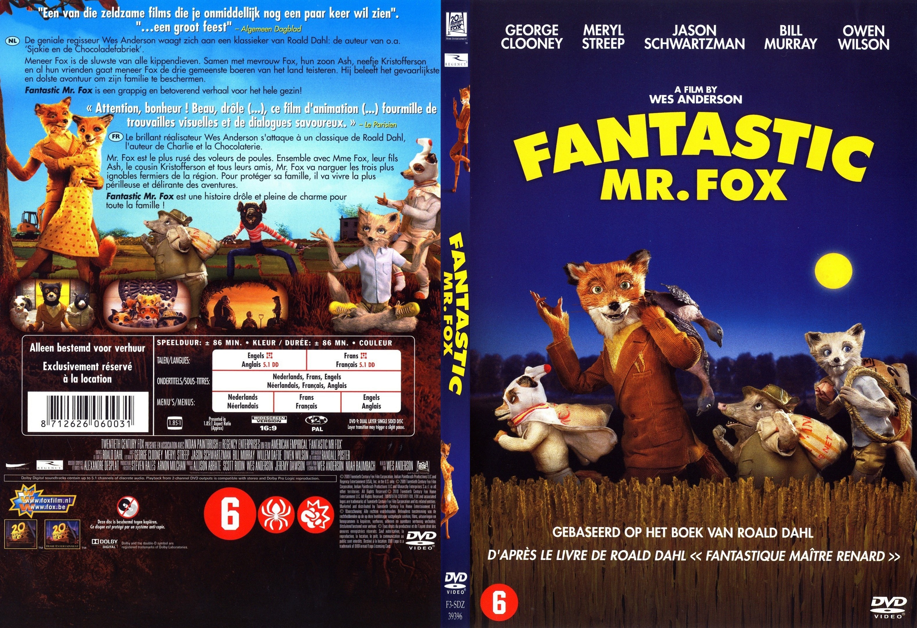 Jaquette DVD Fantastic Mr Fox - SLIM
