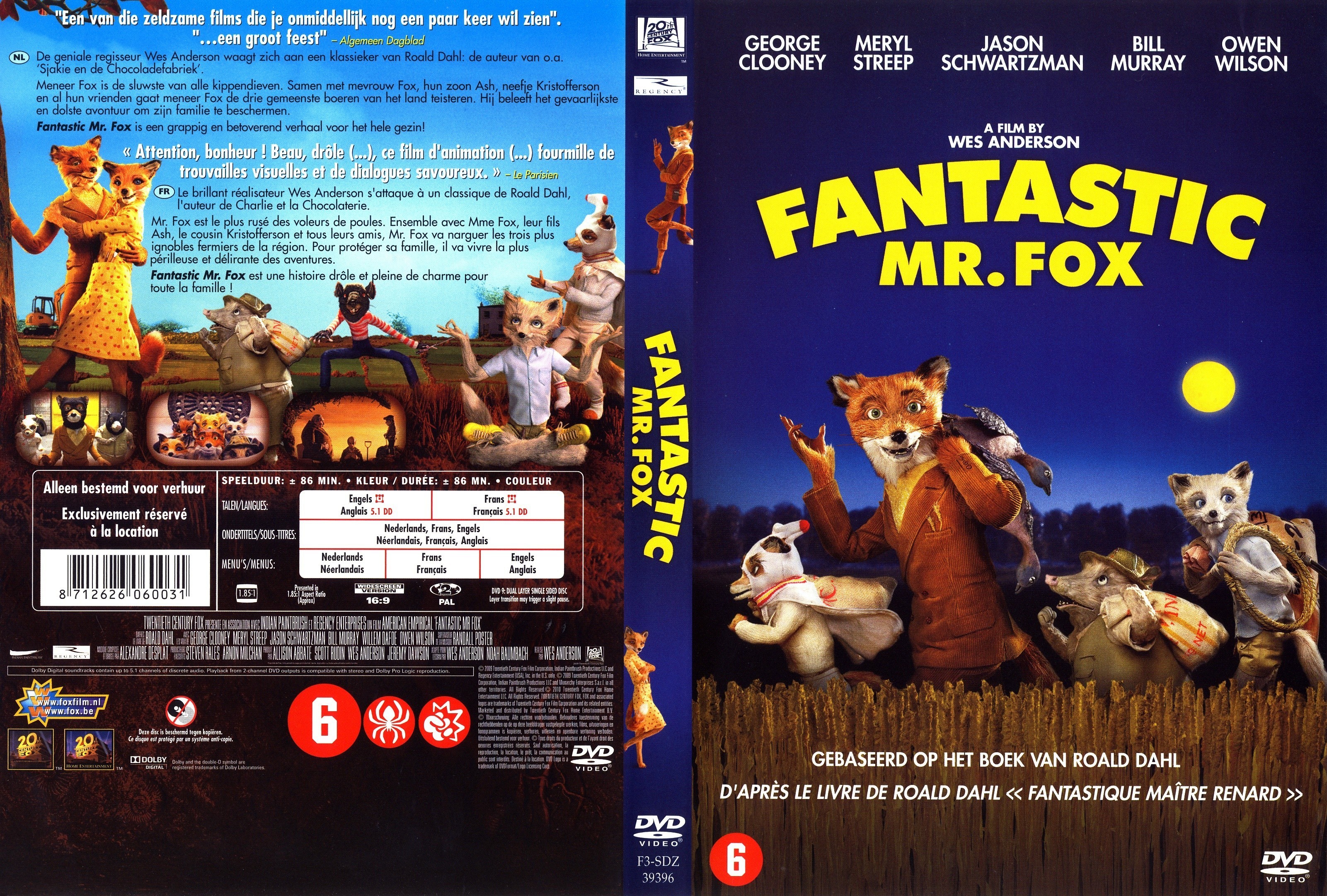 Jaquette DVD Fantastic Mr Fox v2