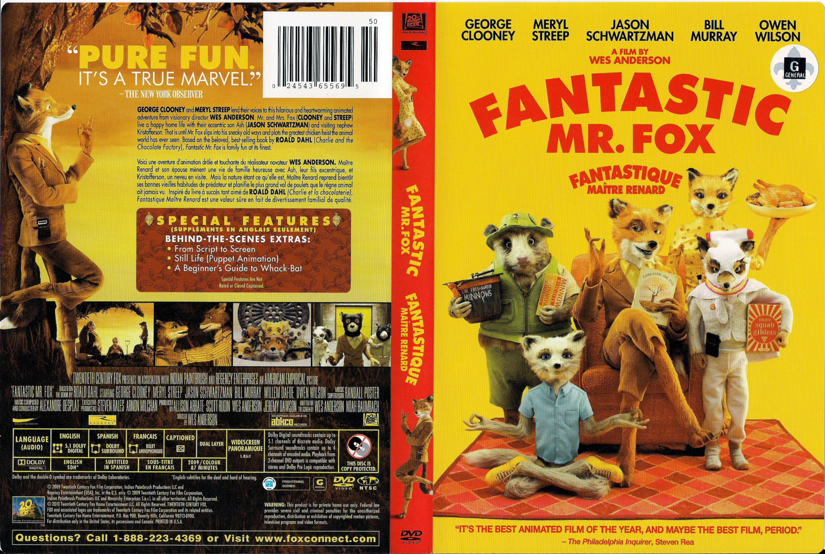 Jaquette DVD Fantastique Maitre renard (Canadienne)