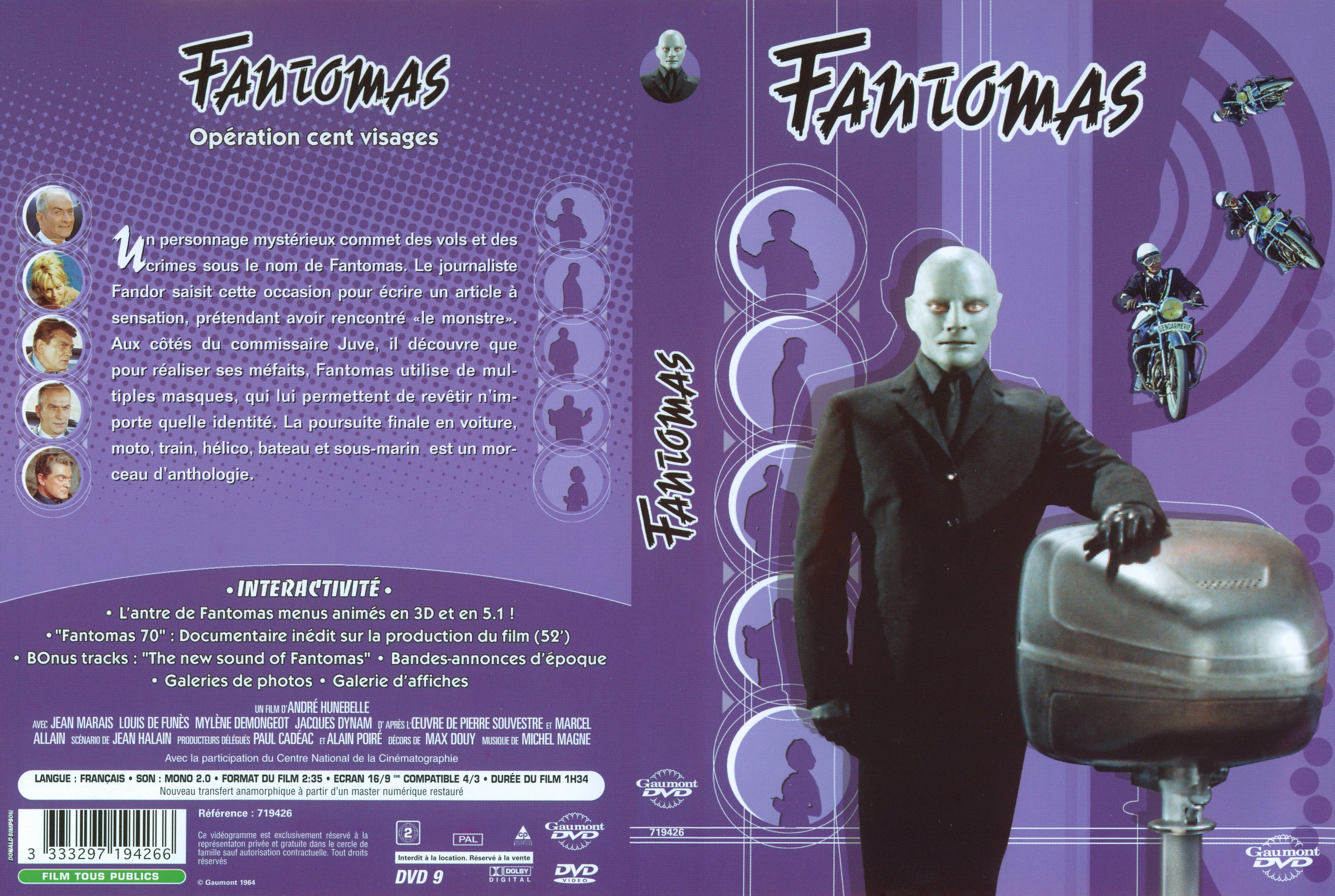 Jaquette DVD Fantomas