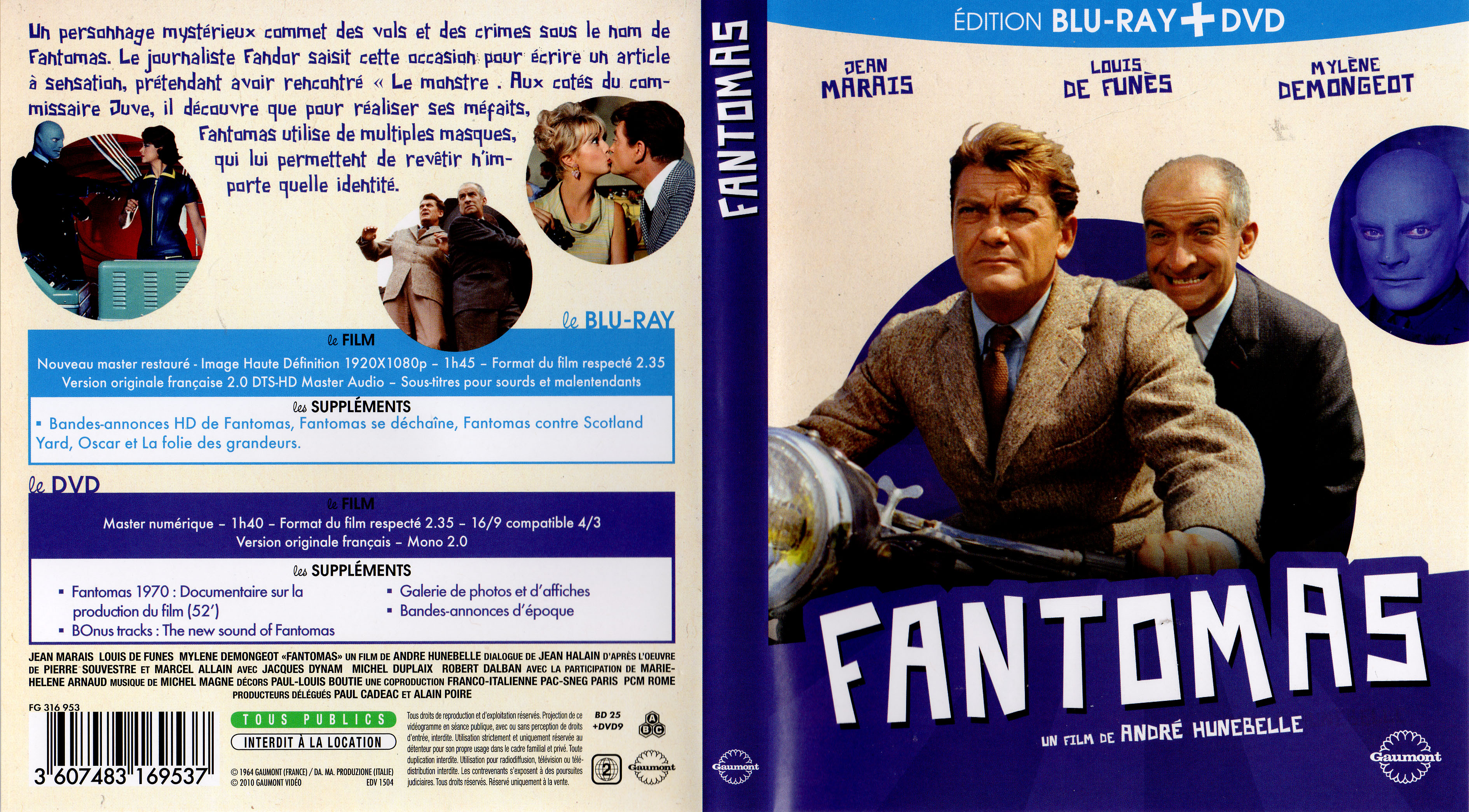 Jaquette DVD Fantomas (BLU-RAY)