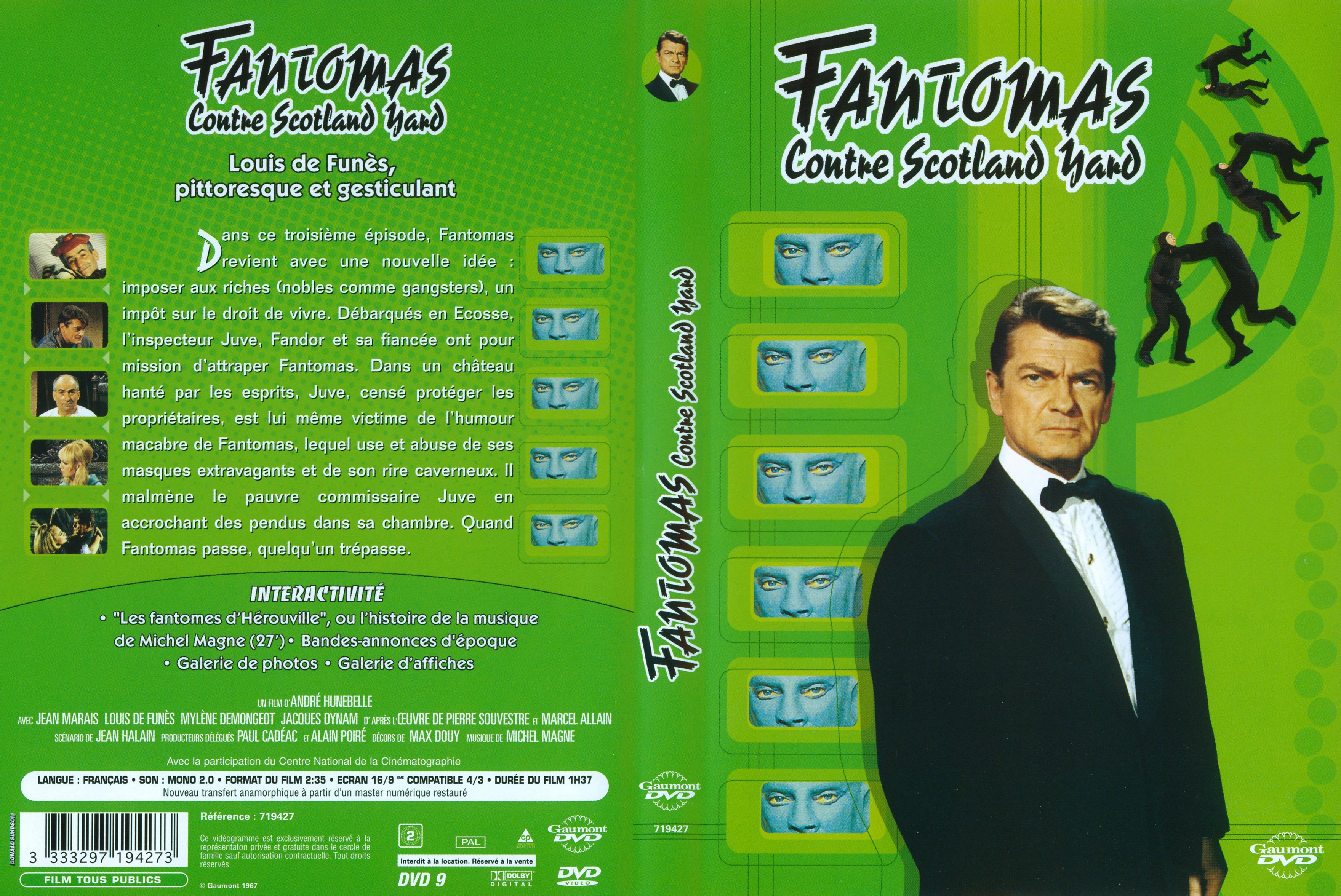 Jaquette DVD Fantomas contre Scotland Yard