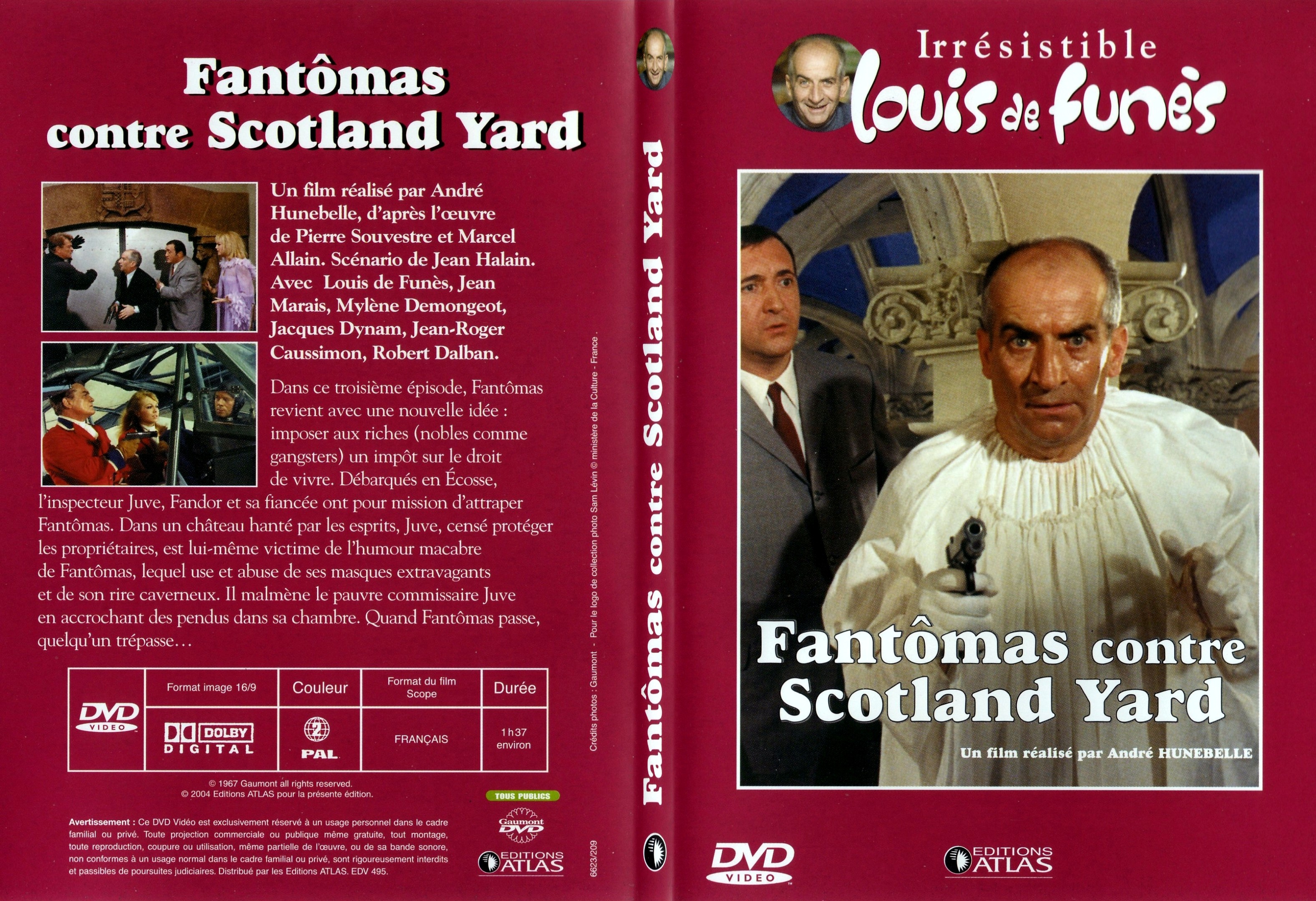 Jaquette DVD Fantomas contre Scotland Yard - SLIM