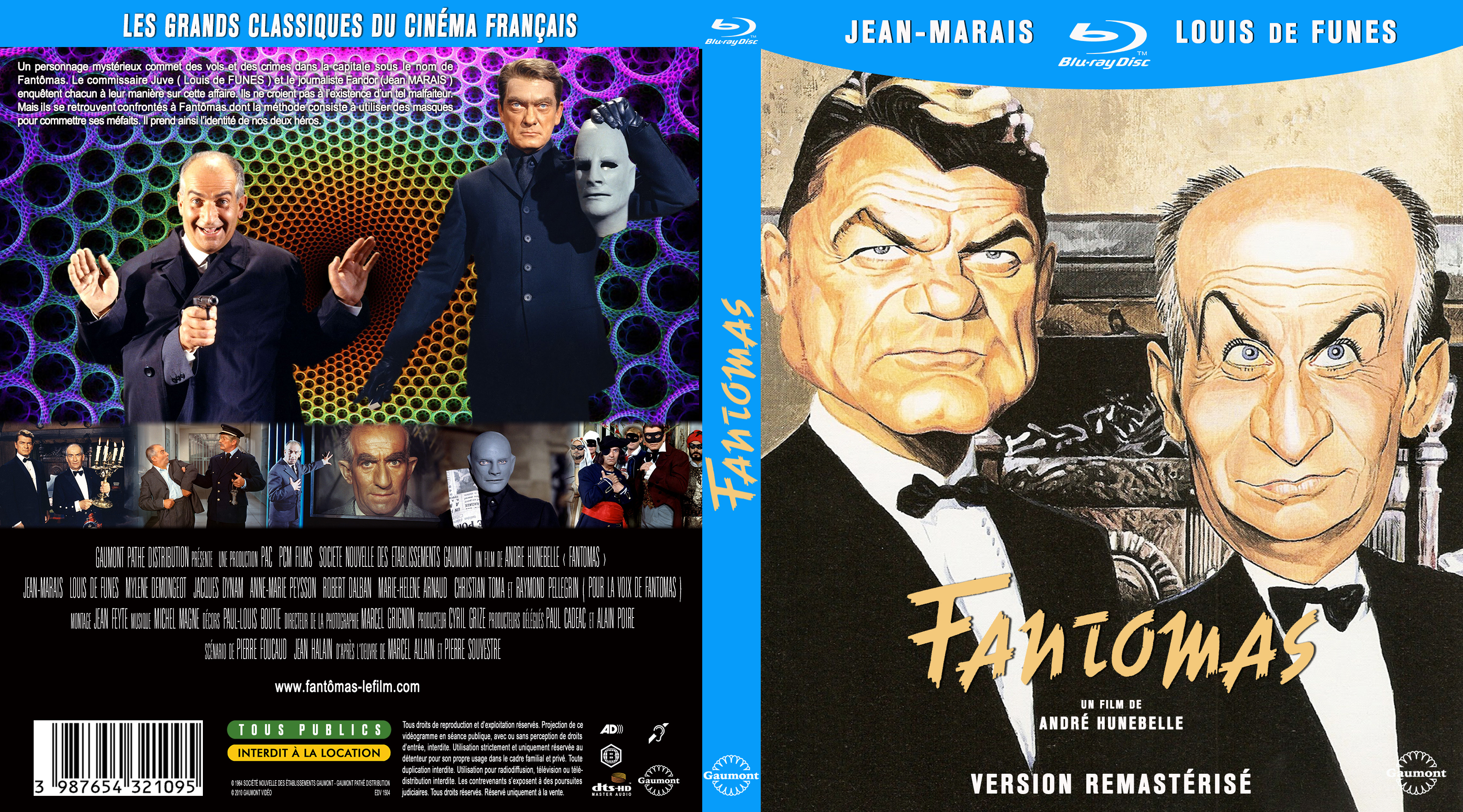 Jaquette DVD Fantomas custom (BLU-RAY)