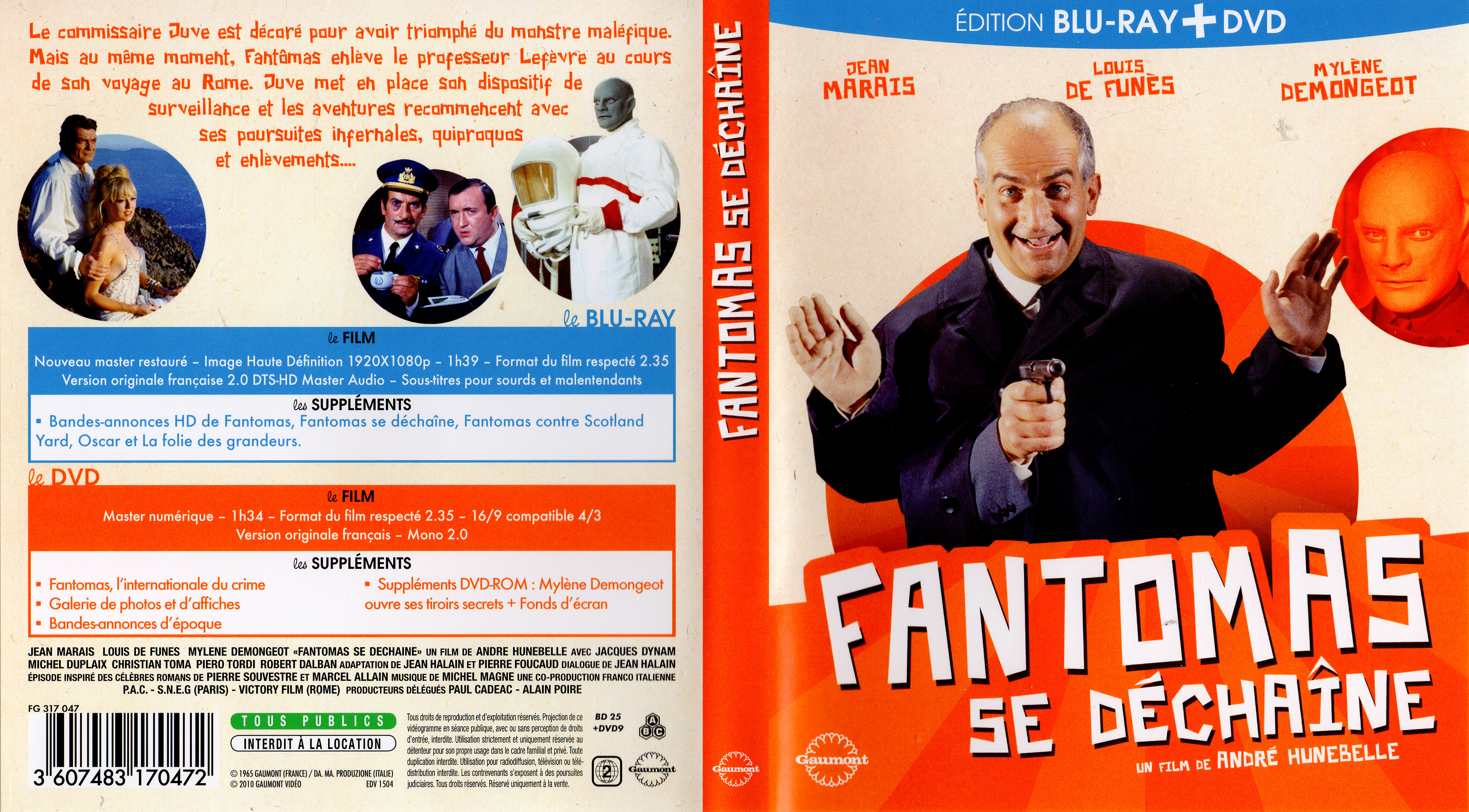 Jaquette DVD Fantomas se dchaine (BLU-RAY)