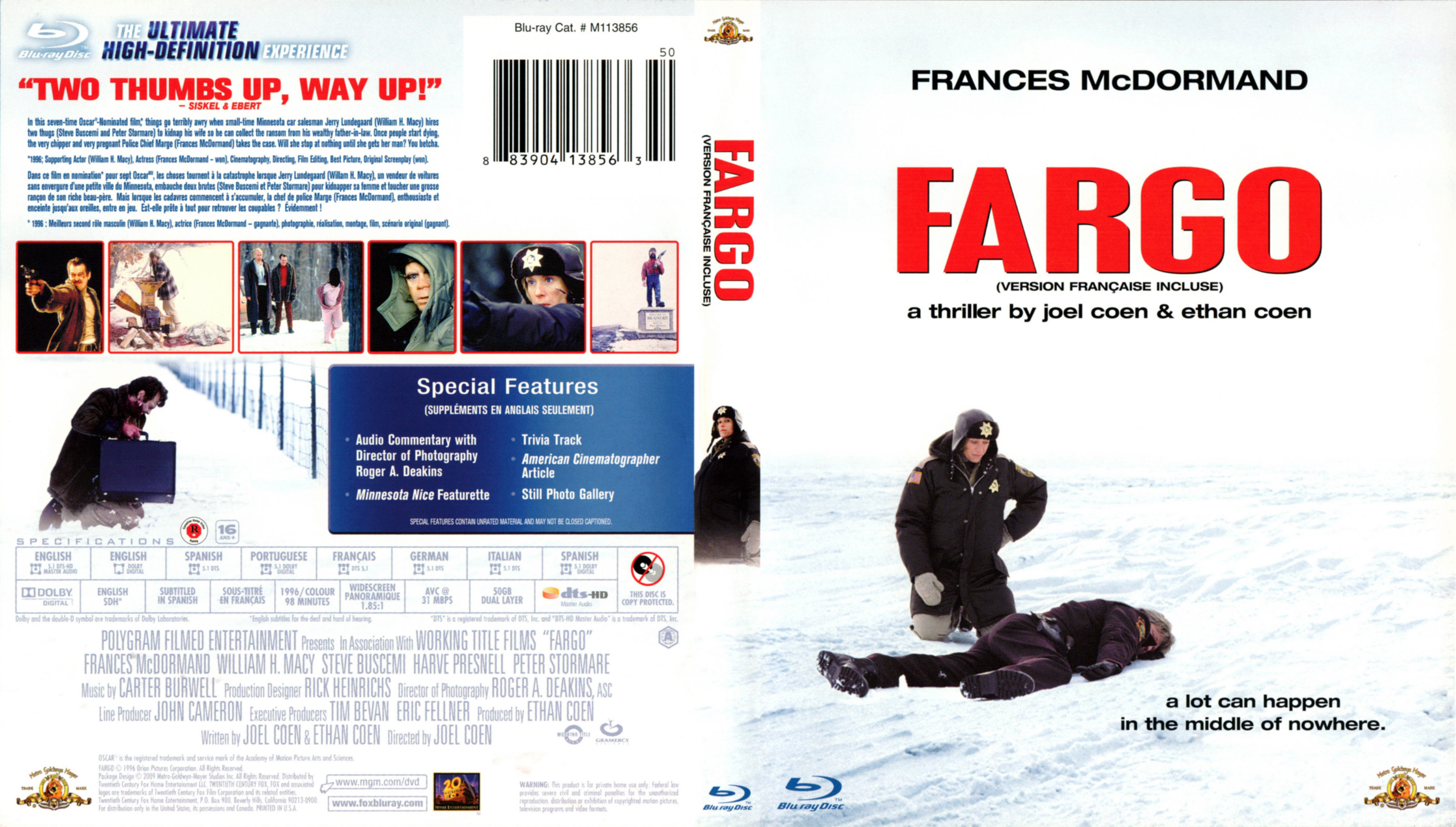 Jaquette DVD Fargo (BLU-RAY)