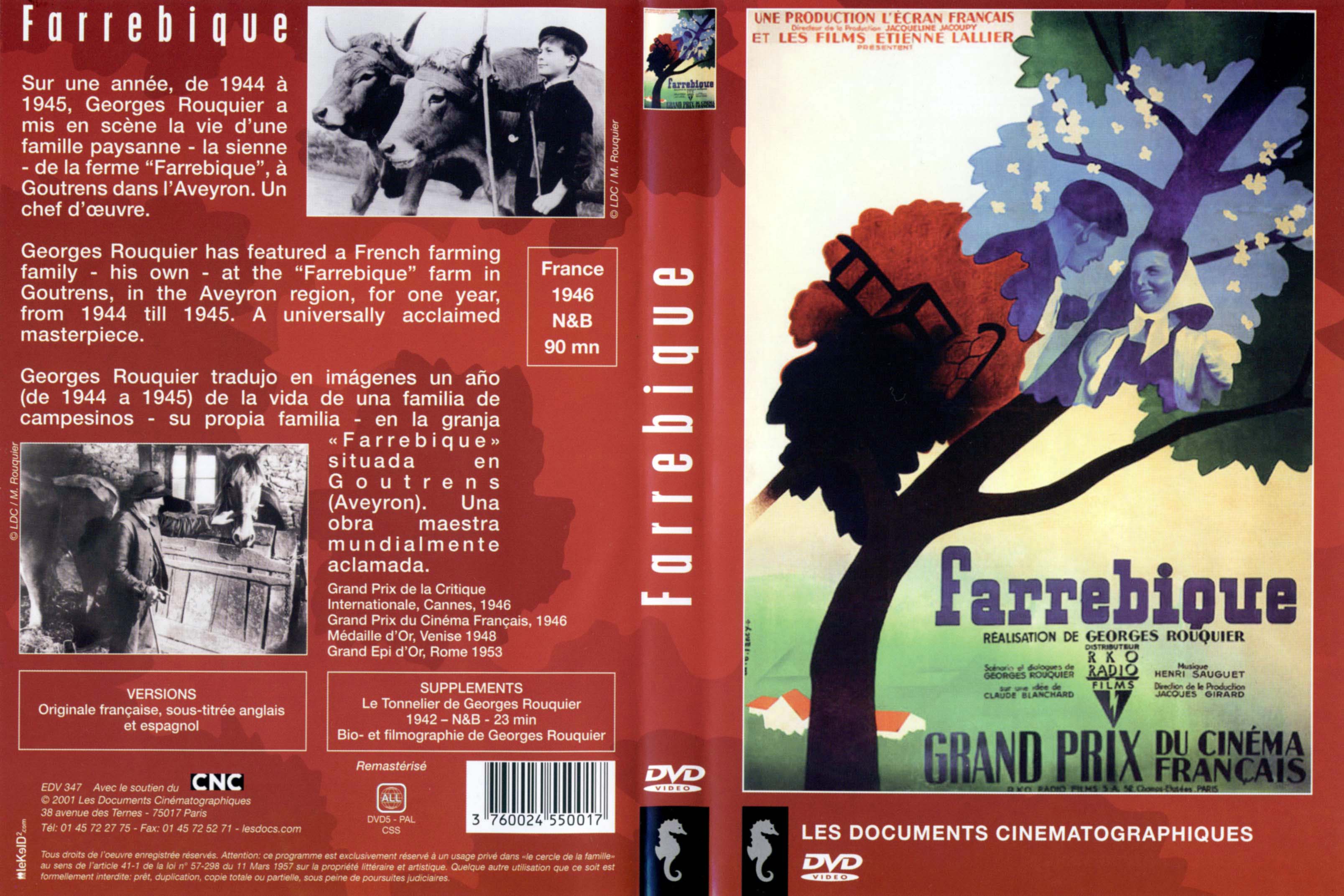 Jaquette DVD Farrebique