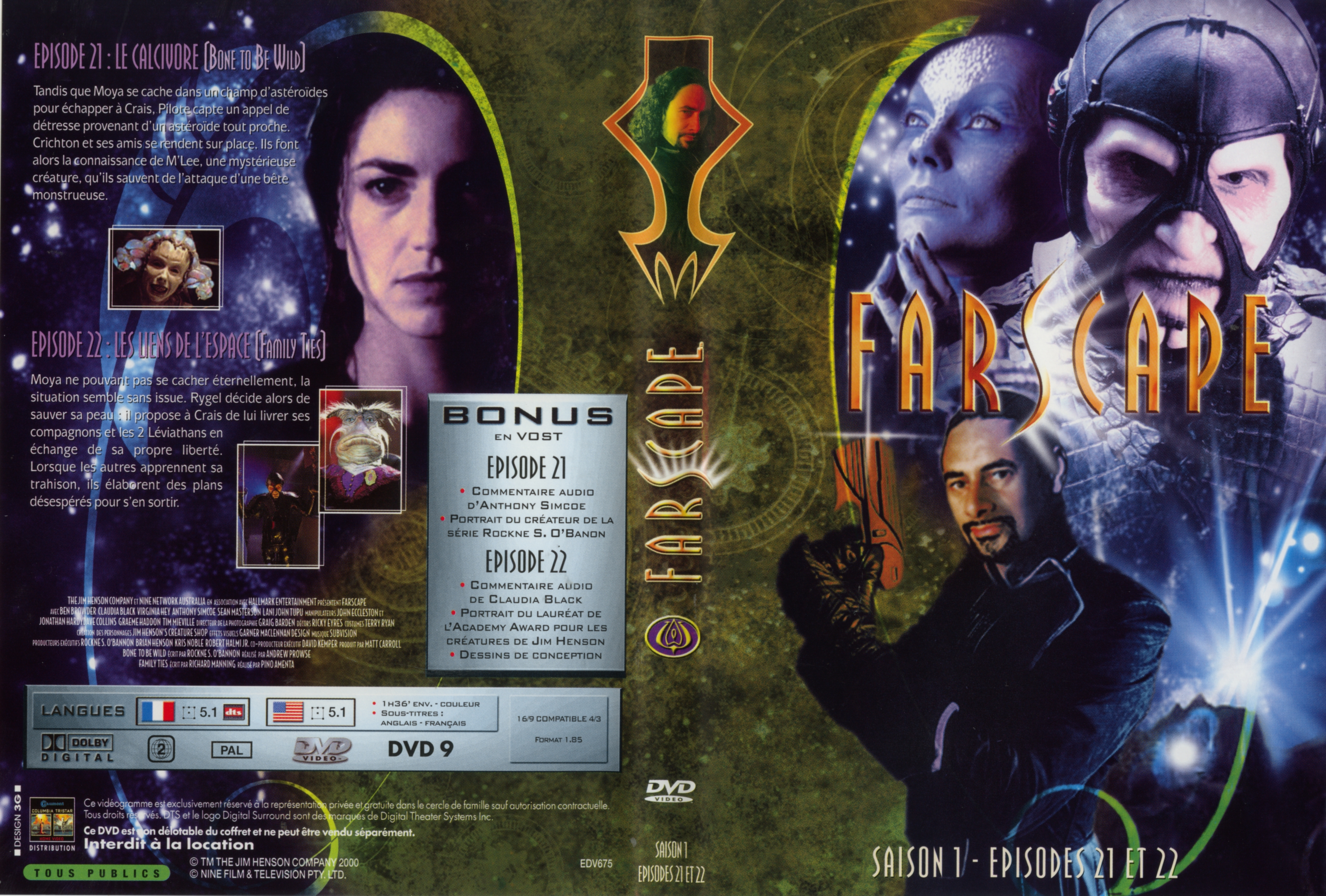 Jaquette DVD Farscape saison 1 dvd 11