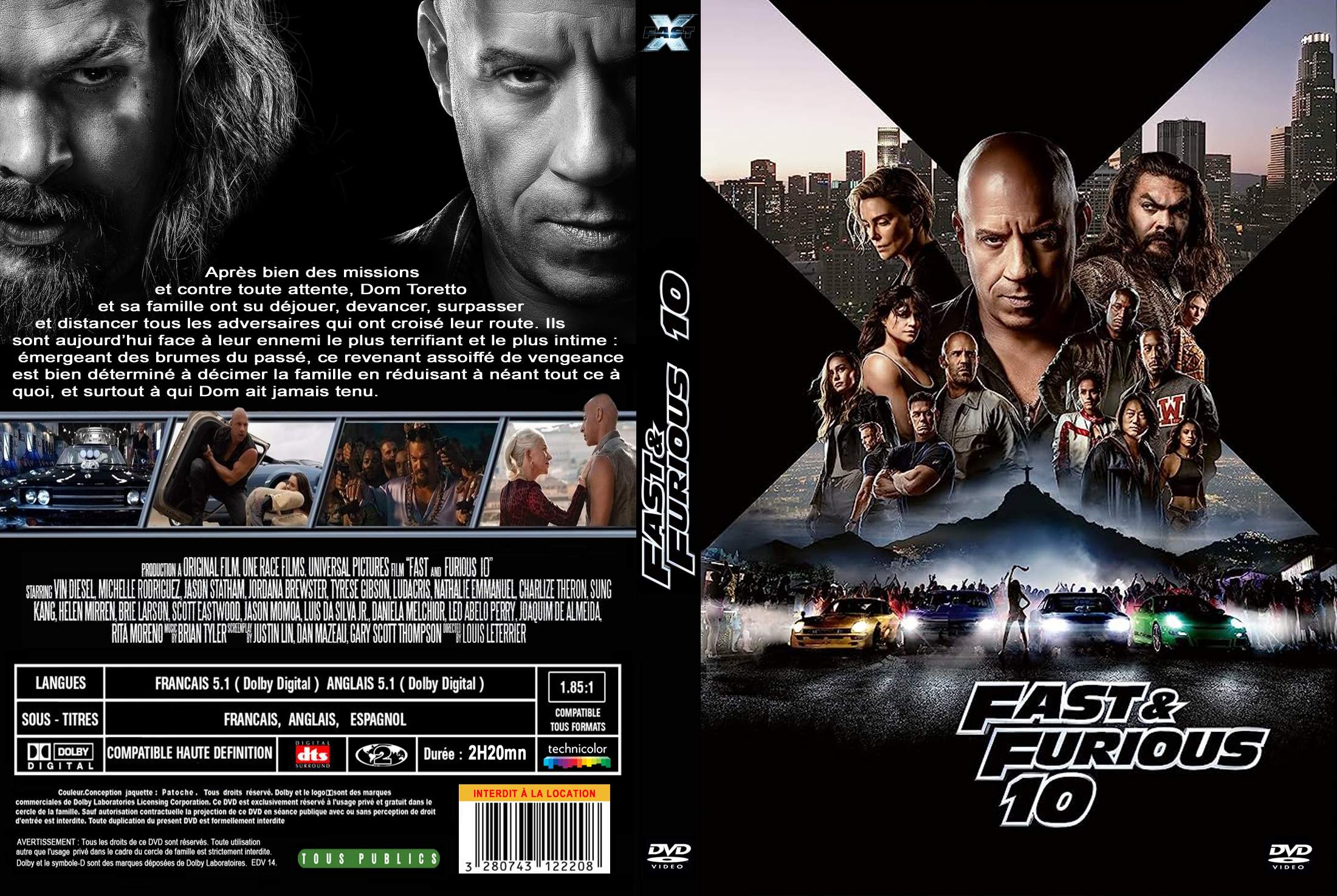 Jaquette DVD Fast & Furious 10 custom  (BLU-RAY)