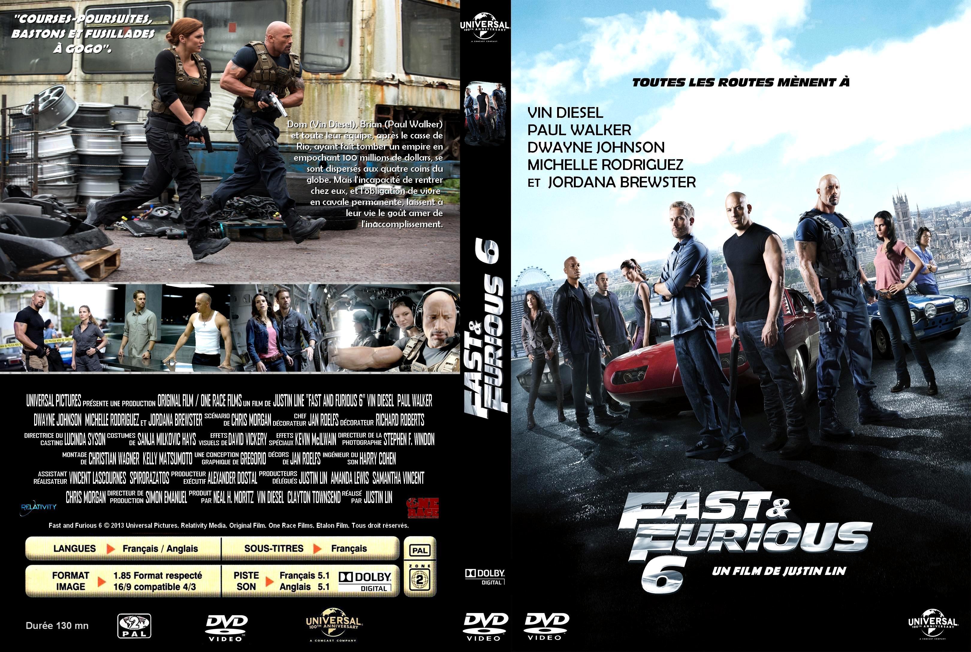 Jaquette DVD Fast & Furious 6 custom