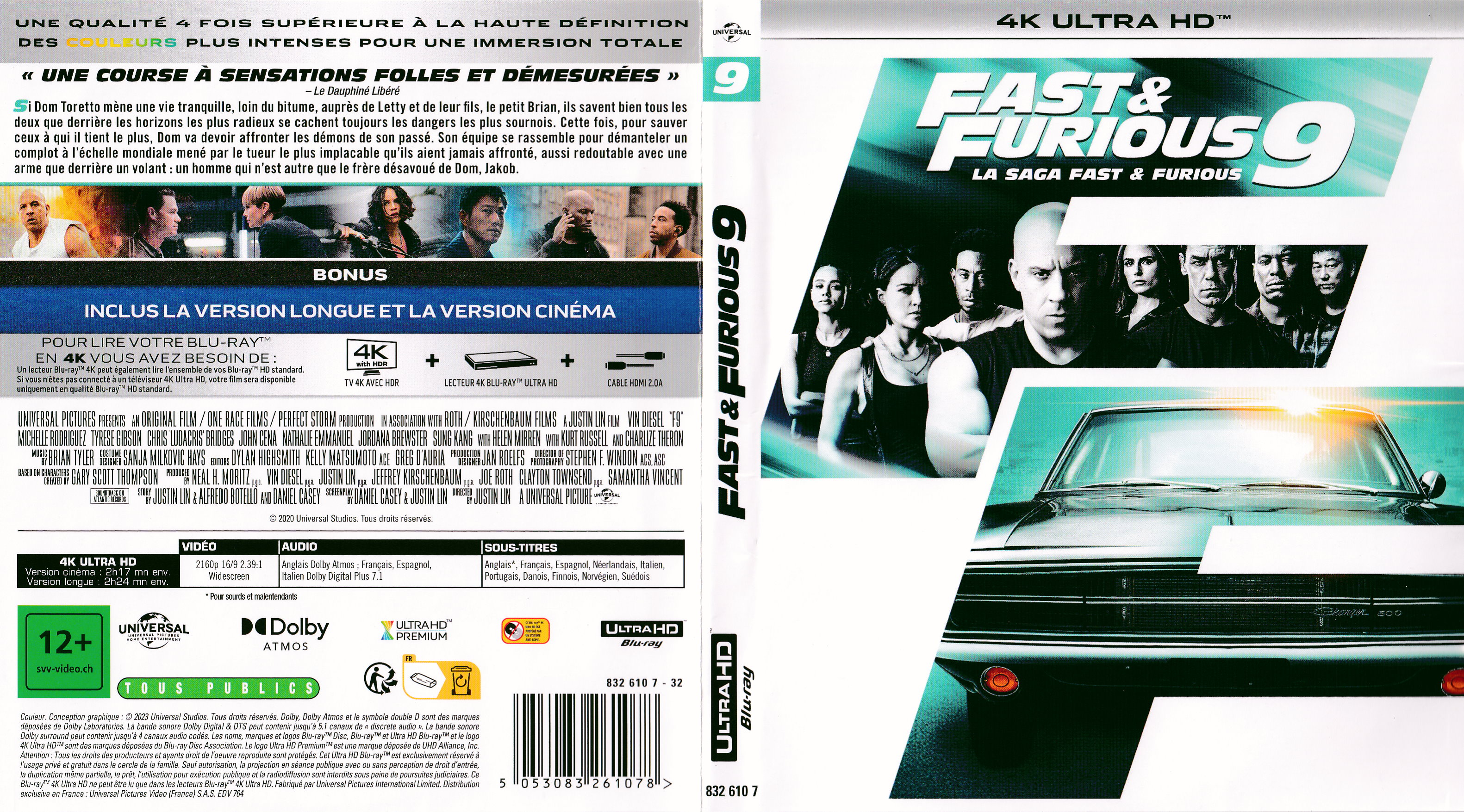 Jaquette DVD Fast & Furious 9 (BLU-RAY) v2