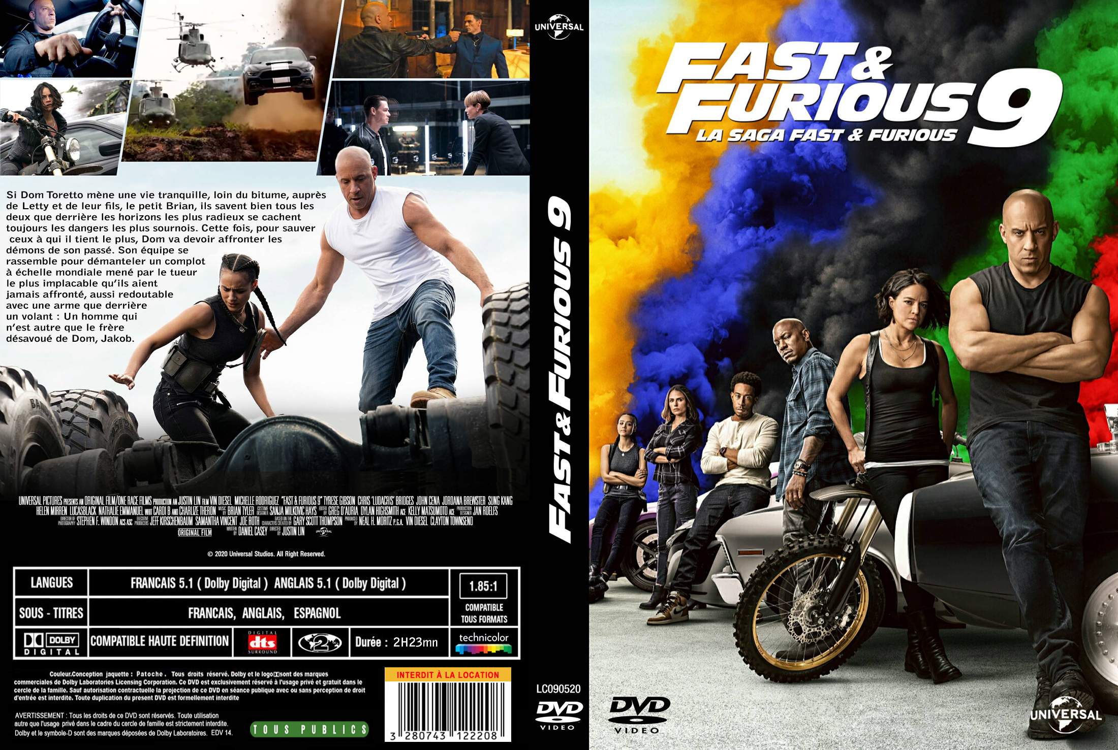 Jaquette DVD Fast & Furious 9 custom