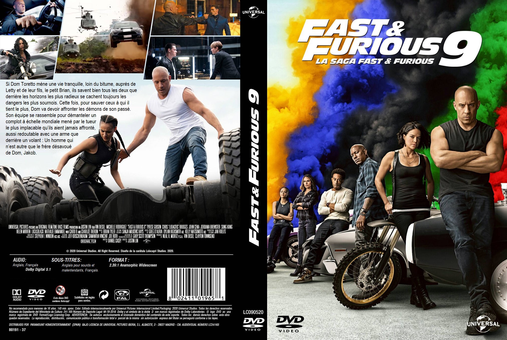 Jaquette DVD Fast & Furious 9 custom v2