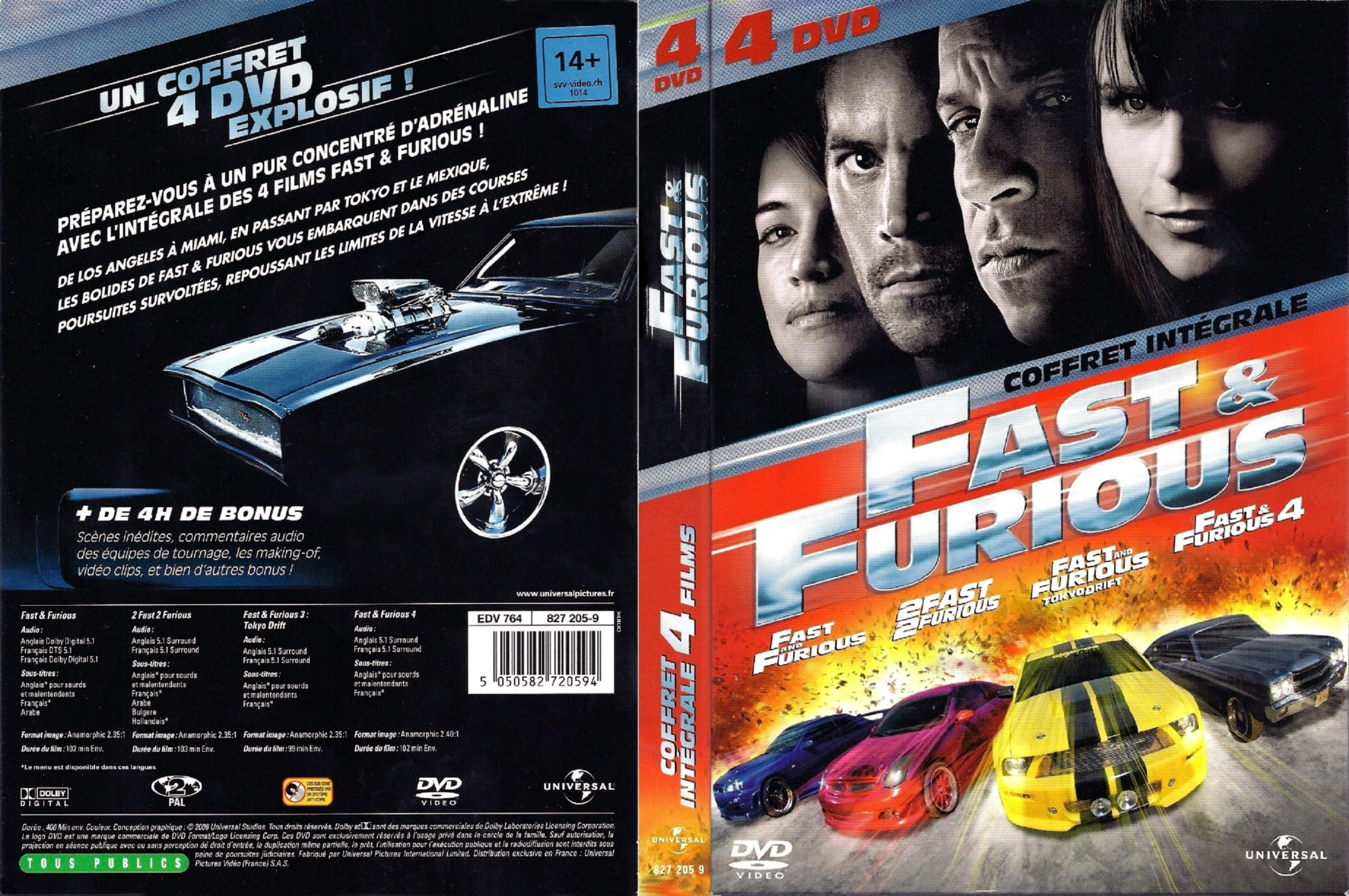 Jaquette DVD Fast & Furious Intgrale COFFRET