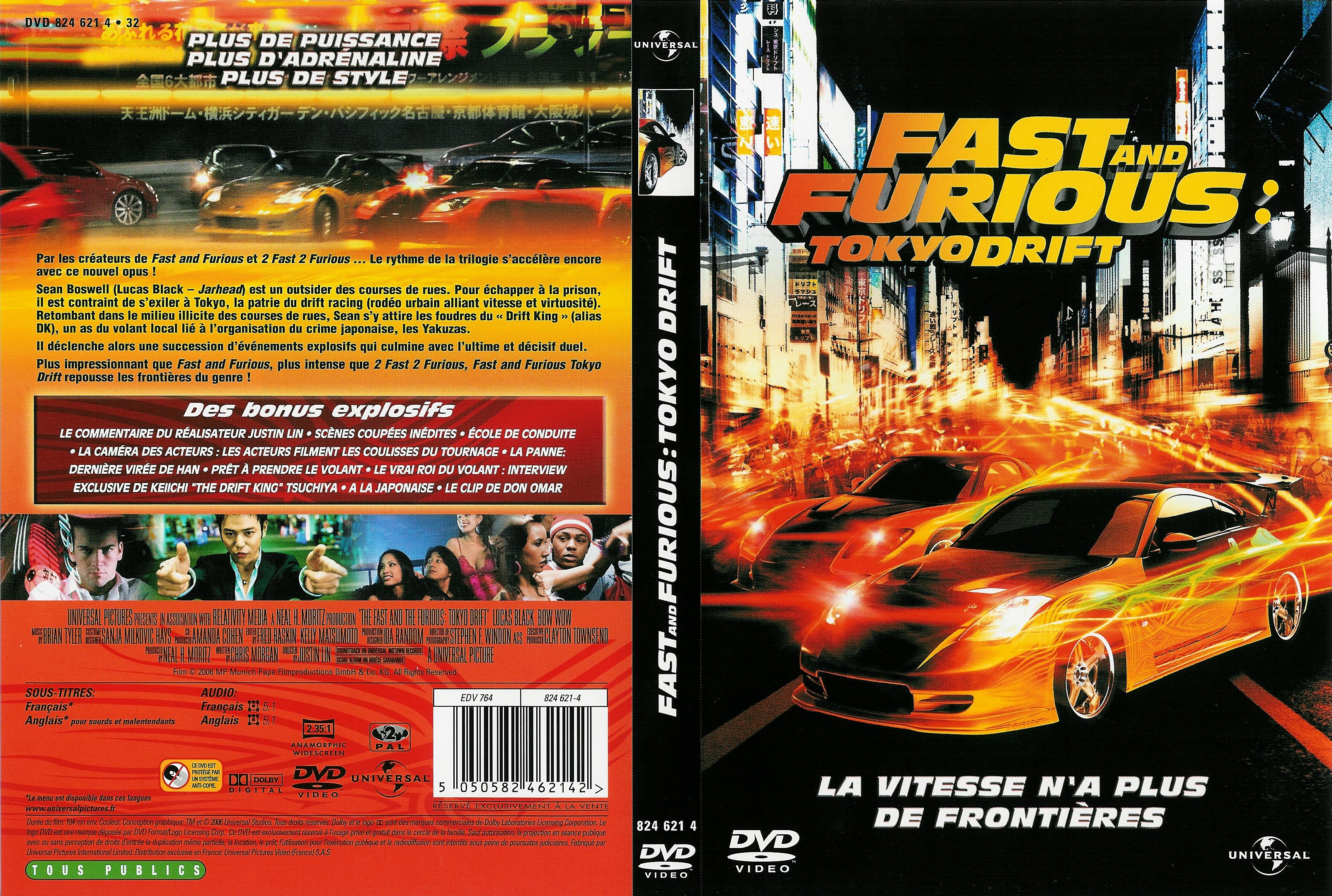 Jaquette DVD Fast and Furious Tokyo Drift
