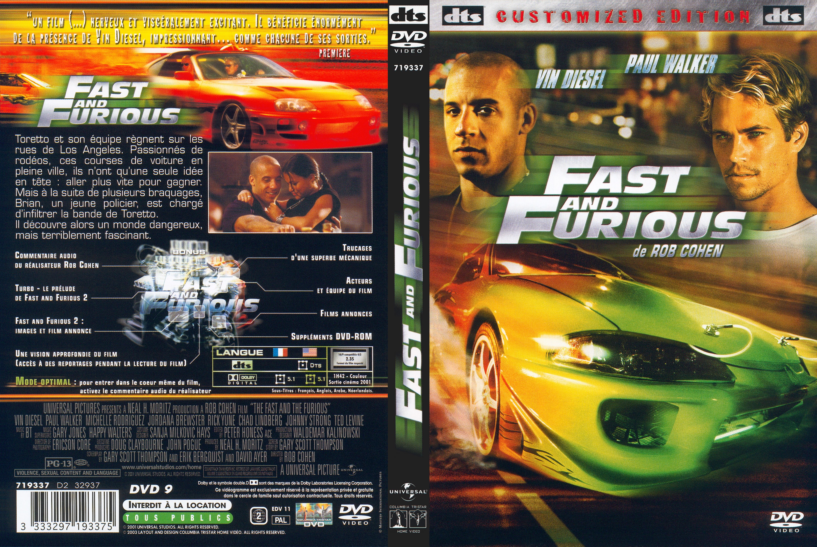Jaquette DVD Fast and furious