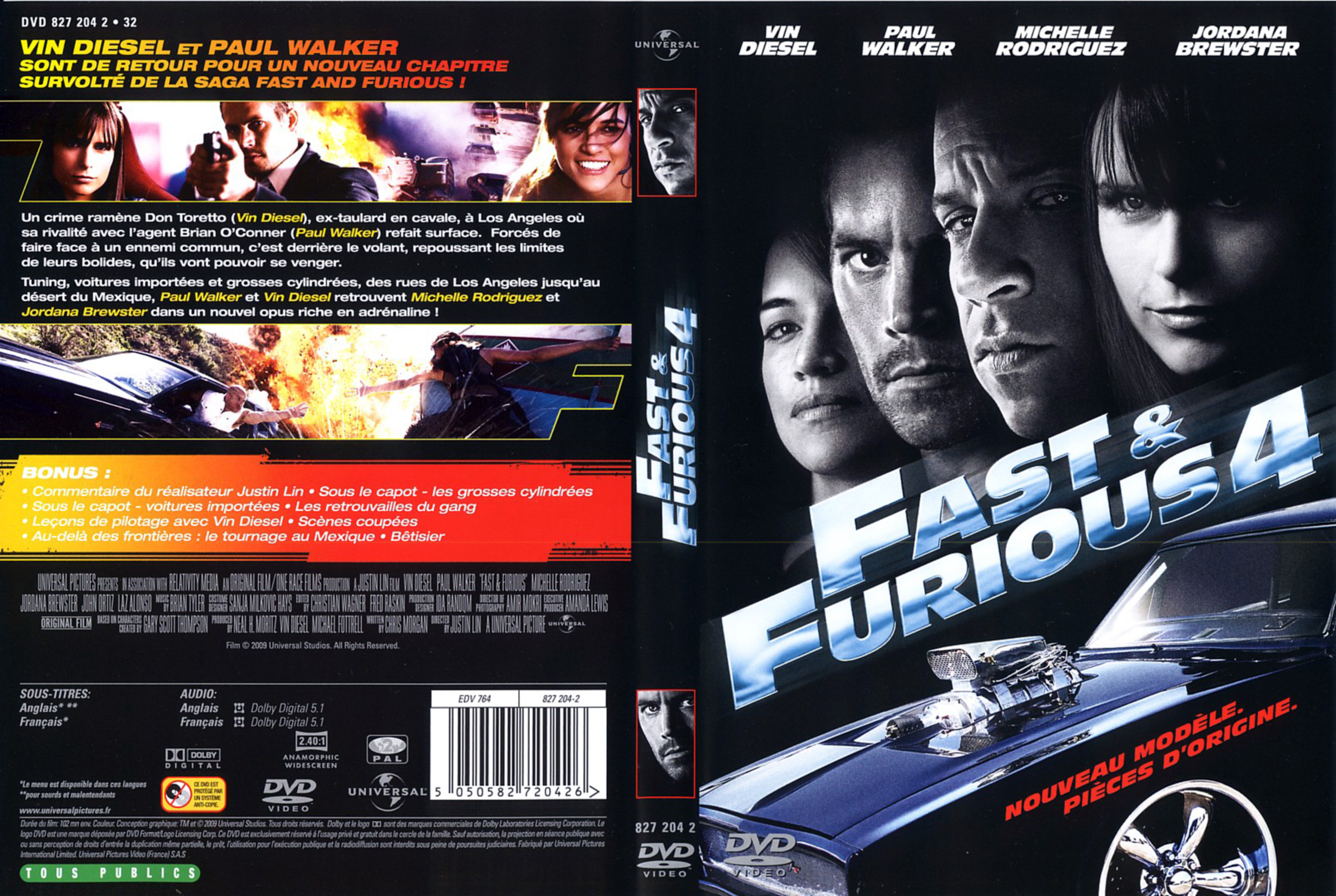 Jaquette DVD Fast and furious 4