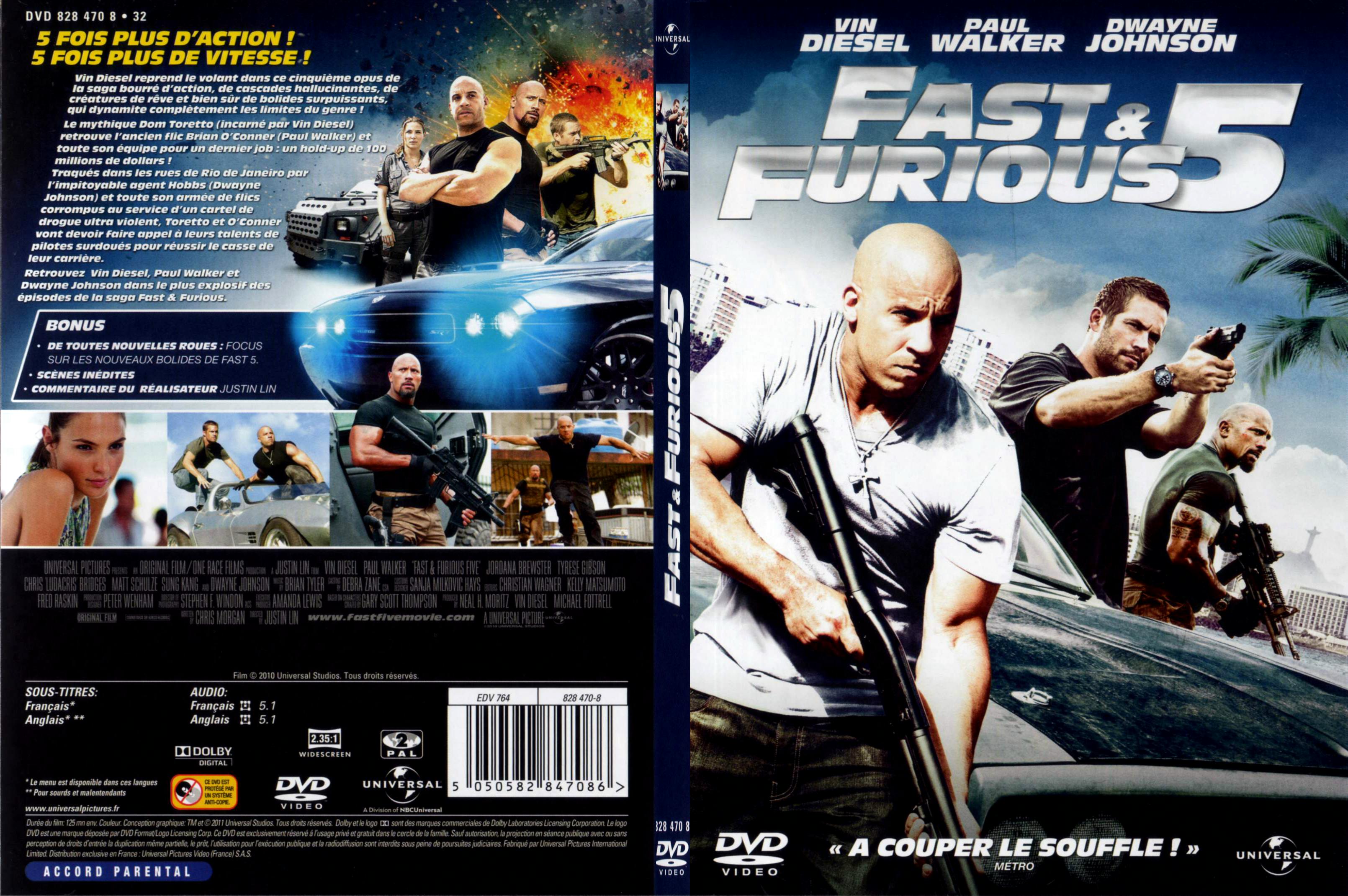 Jaquette DVD Fast and furious 5 - SLIM