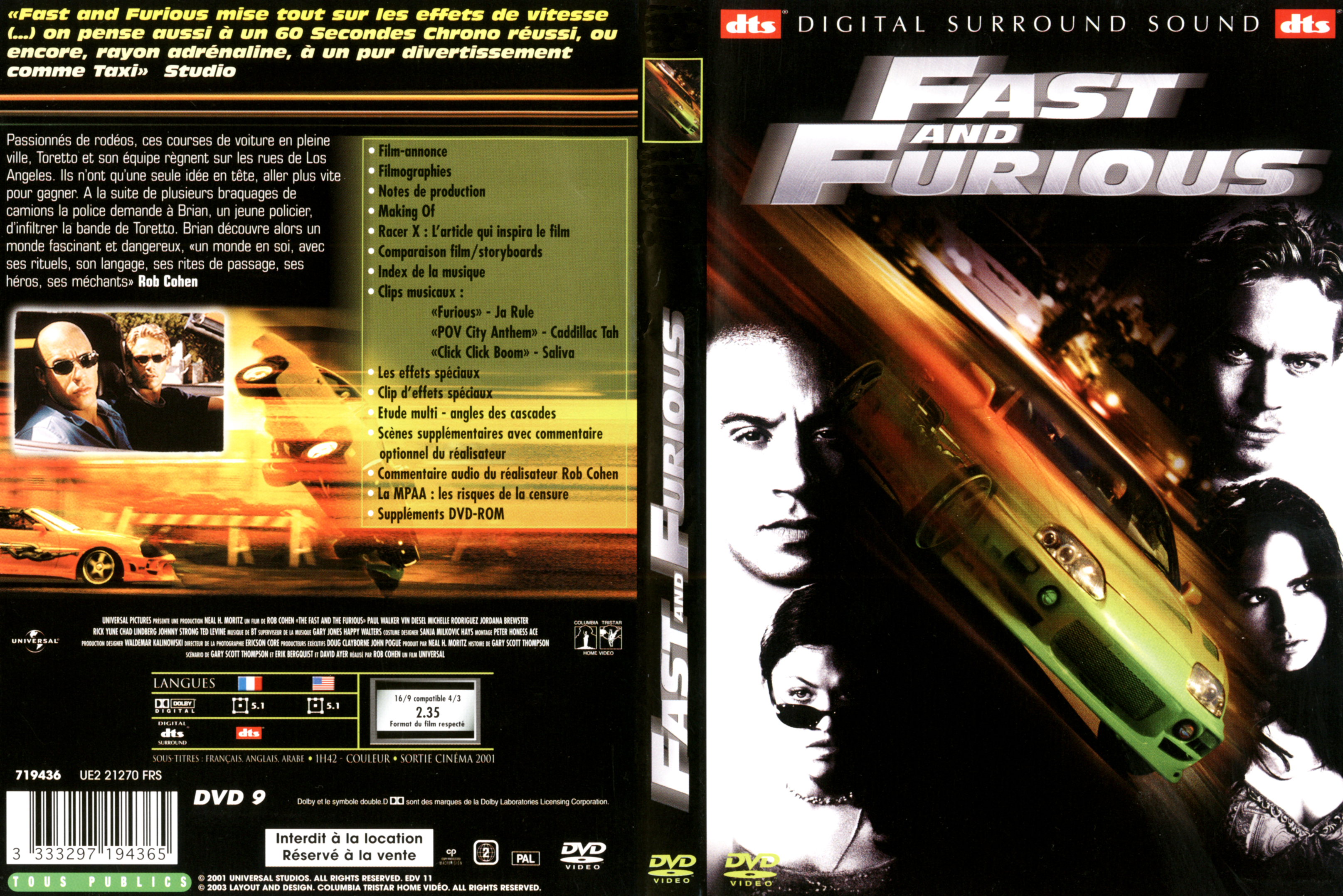 Jaquette DVD Fast and furious v2