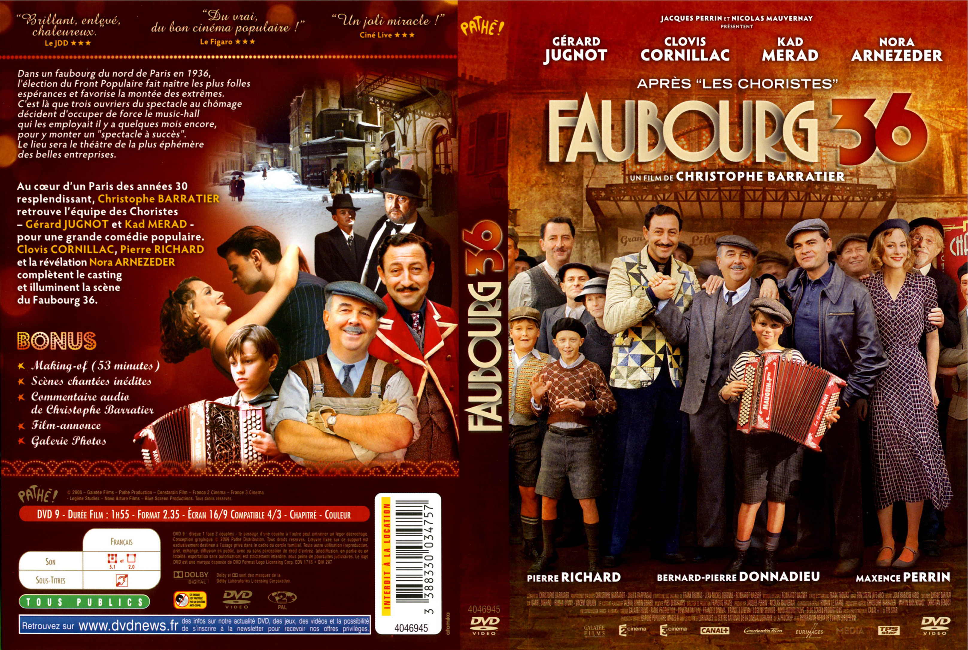 Jaquette DVD Faubourg 36