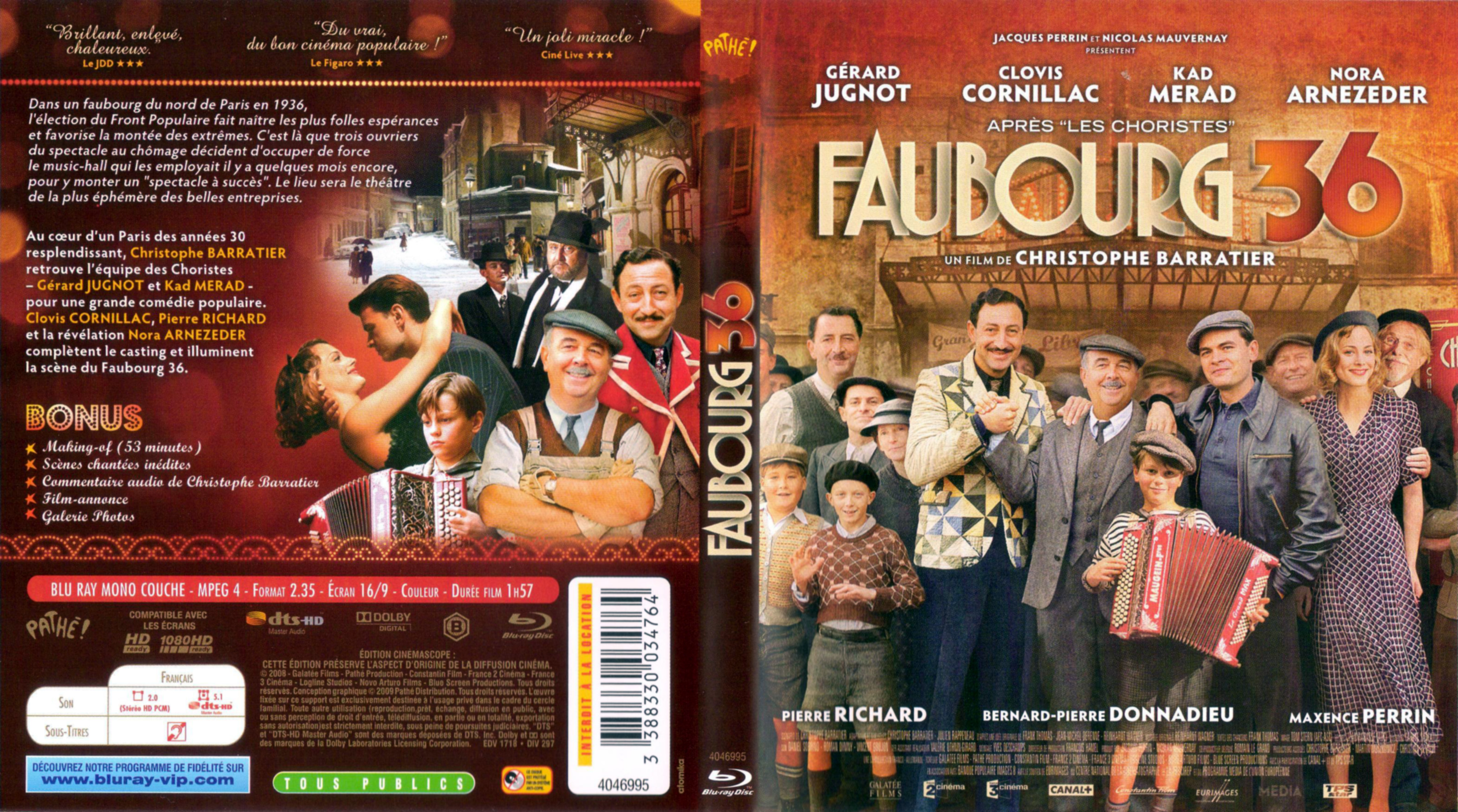 Jaquette DVD Faubourg 36 (BLU-RAY)