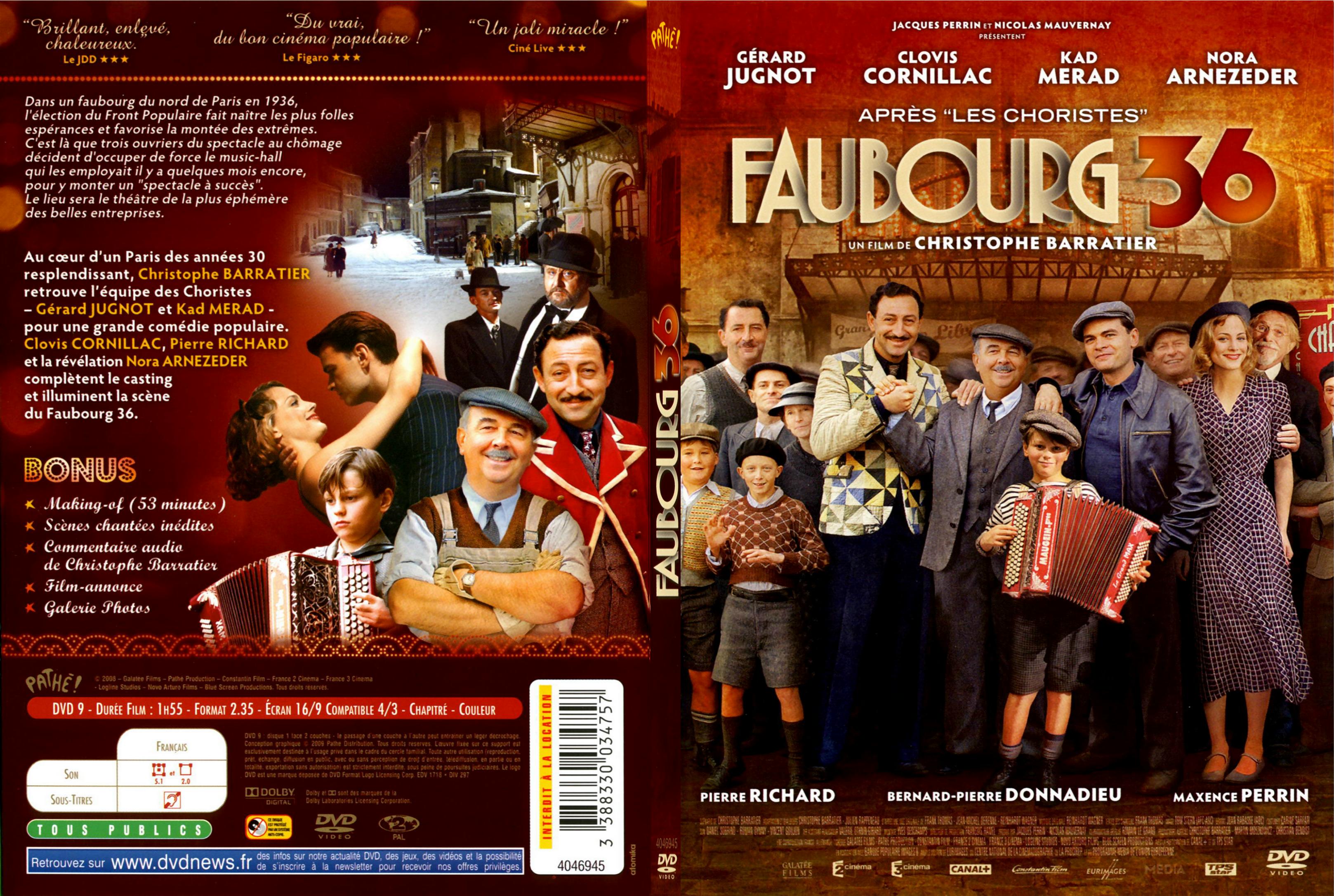 Jaquette DVD Faubourg 36 - SLIM