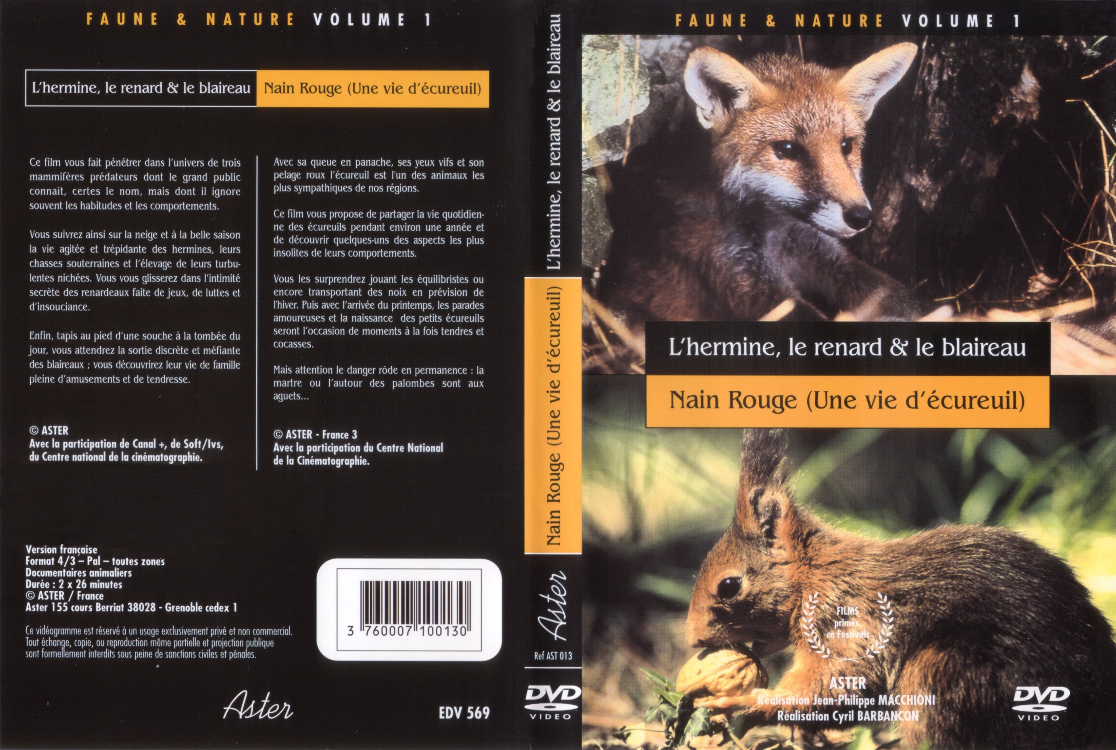 Jaquette DVD Faune et Nature vol 01