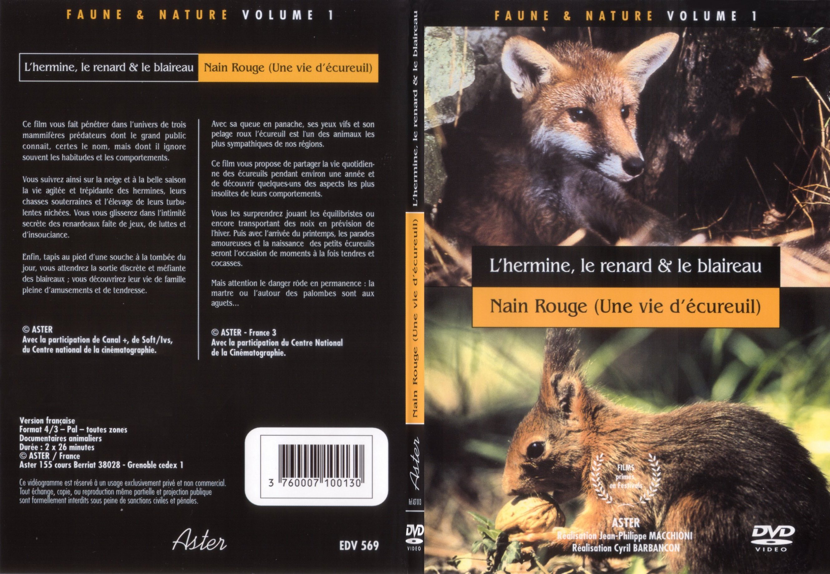 Jaquette DVD Faune et Nature vol 01 - SLIM