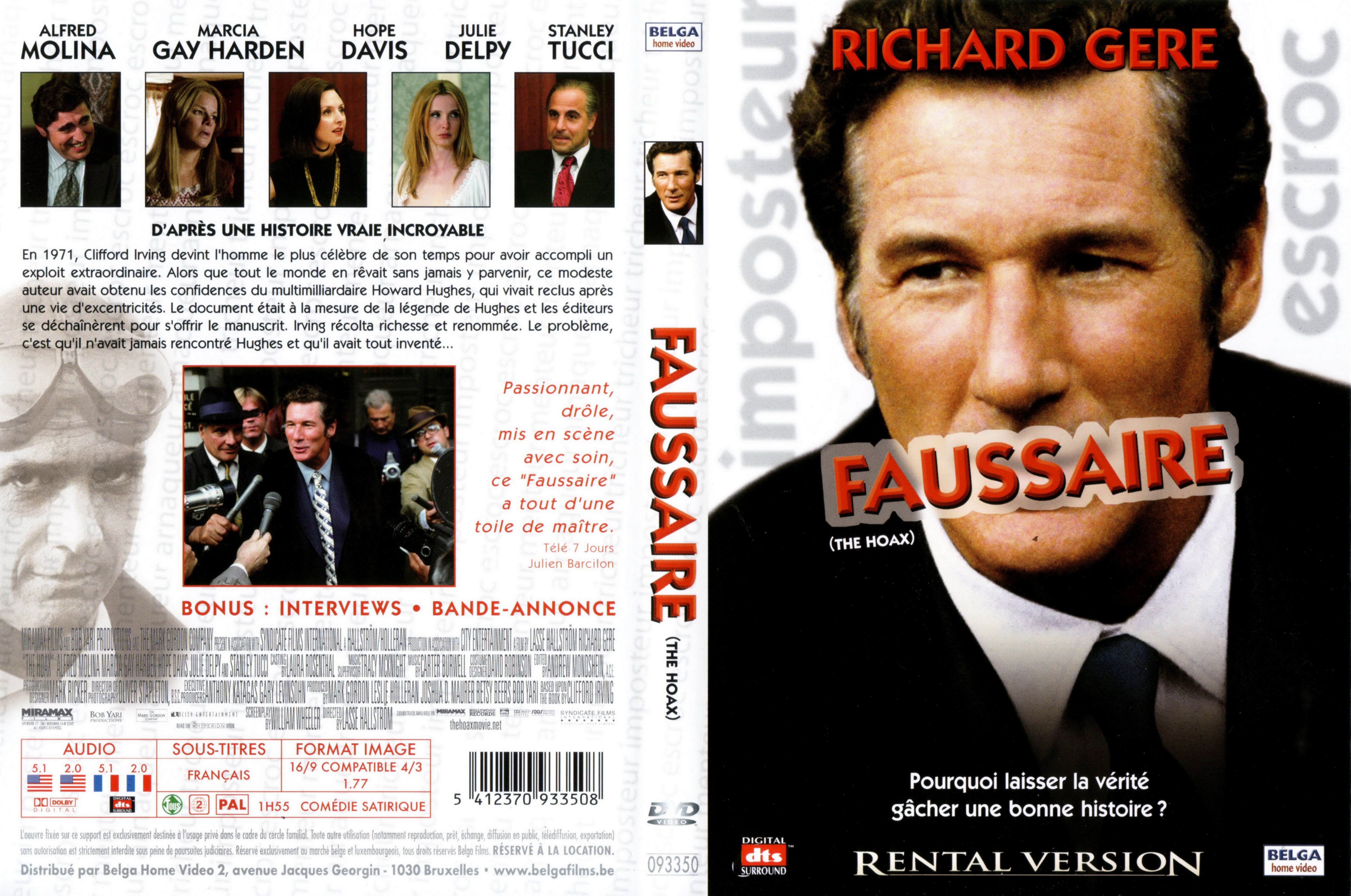 Jaquette DVD Faussaire v2