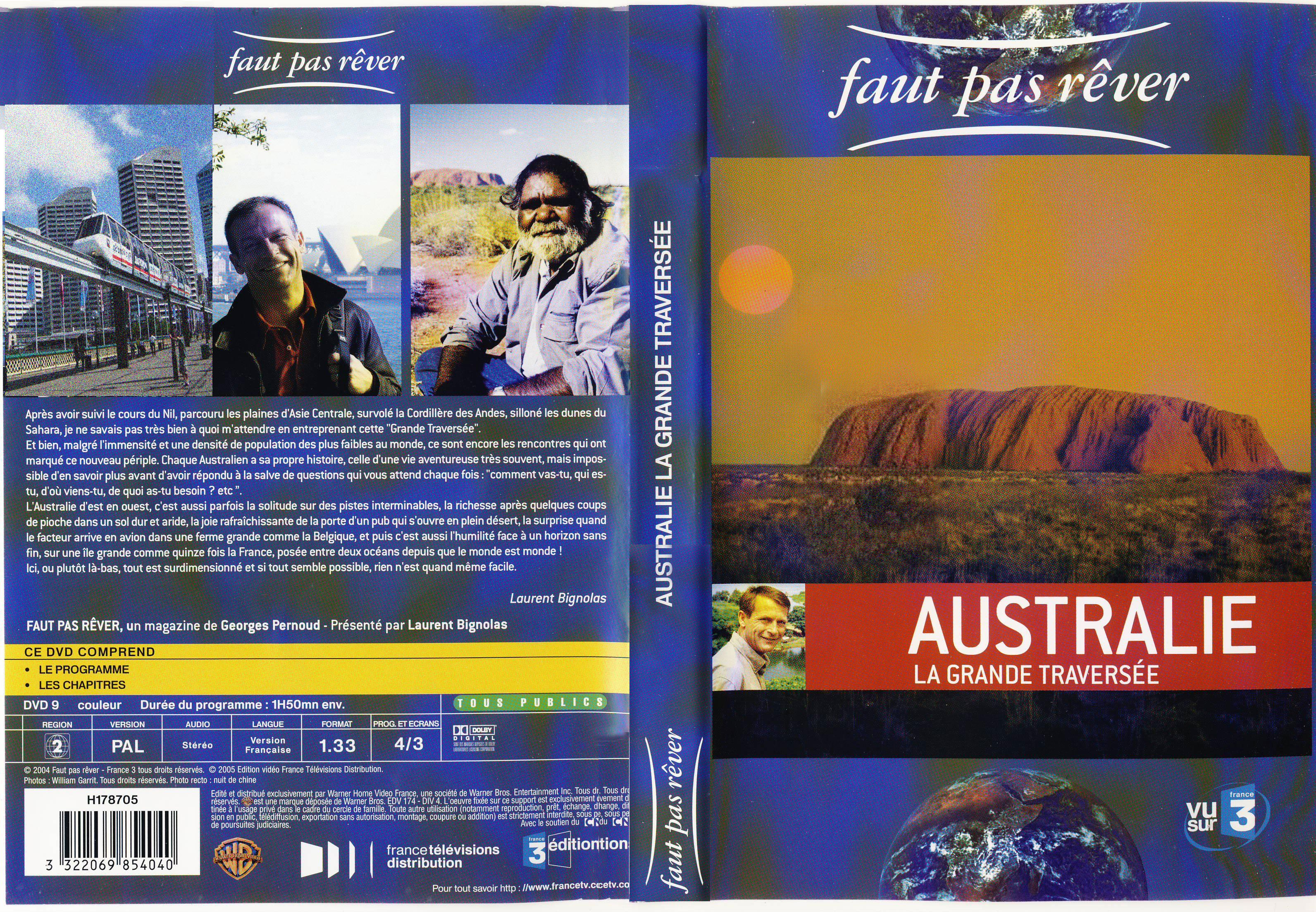 Jaquette DVD Faut pas rver - Australie La grande traverse