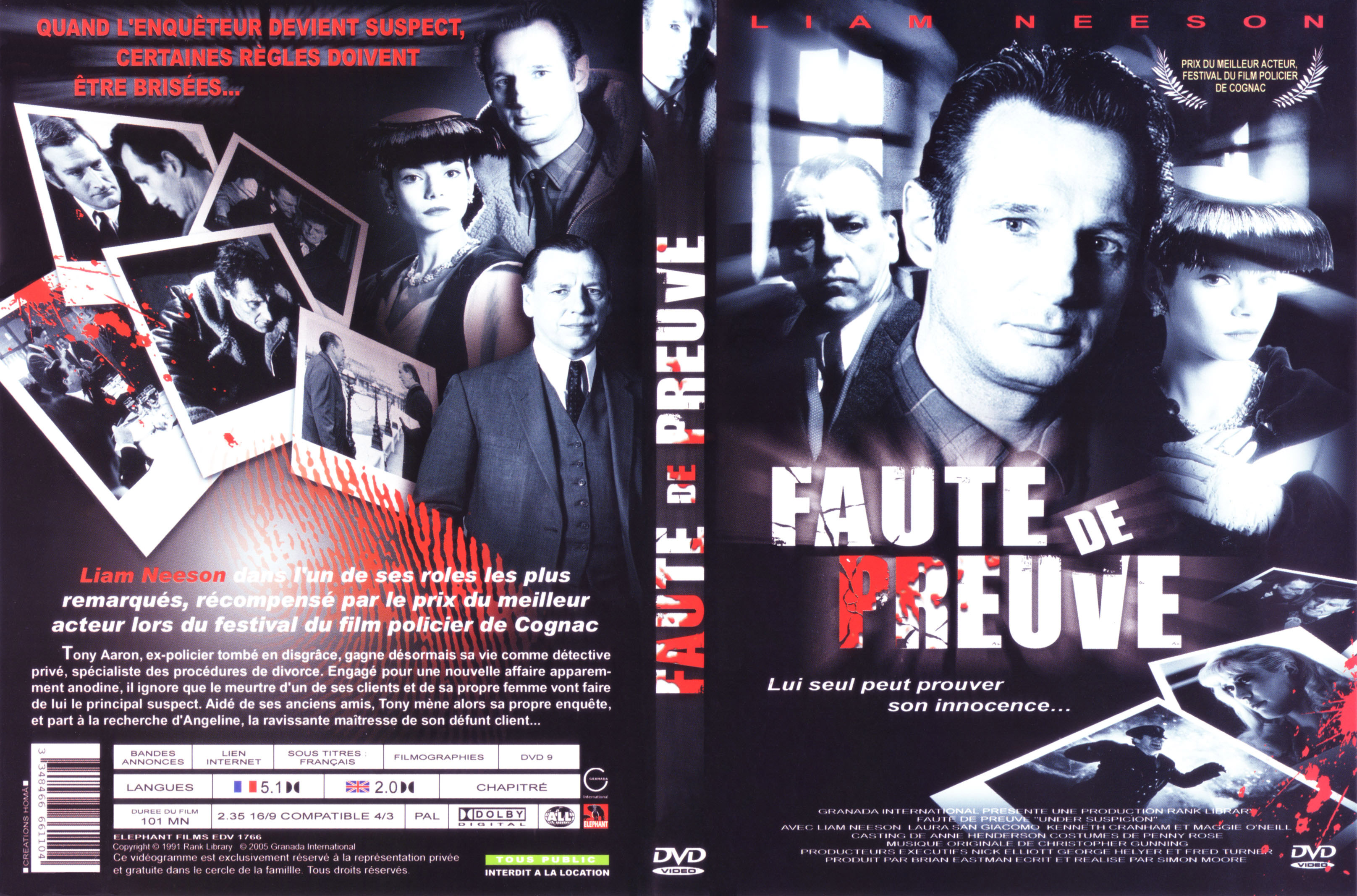 Jaquette DVD Faute de preuve