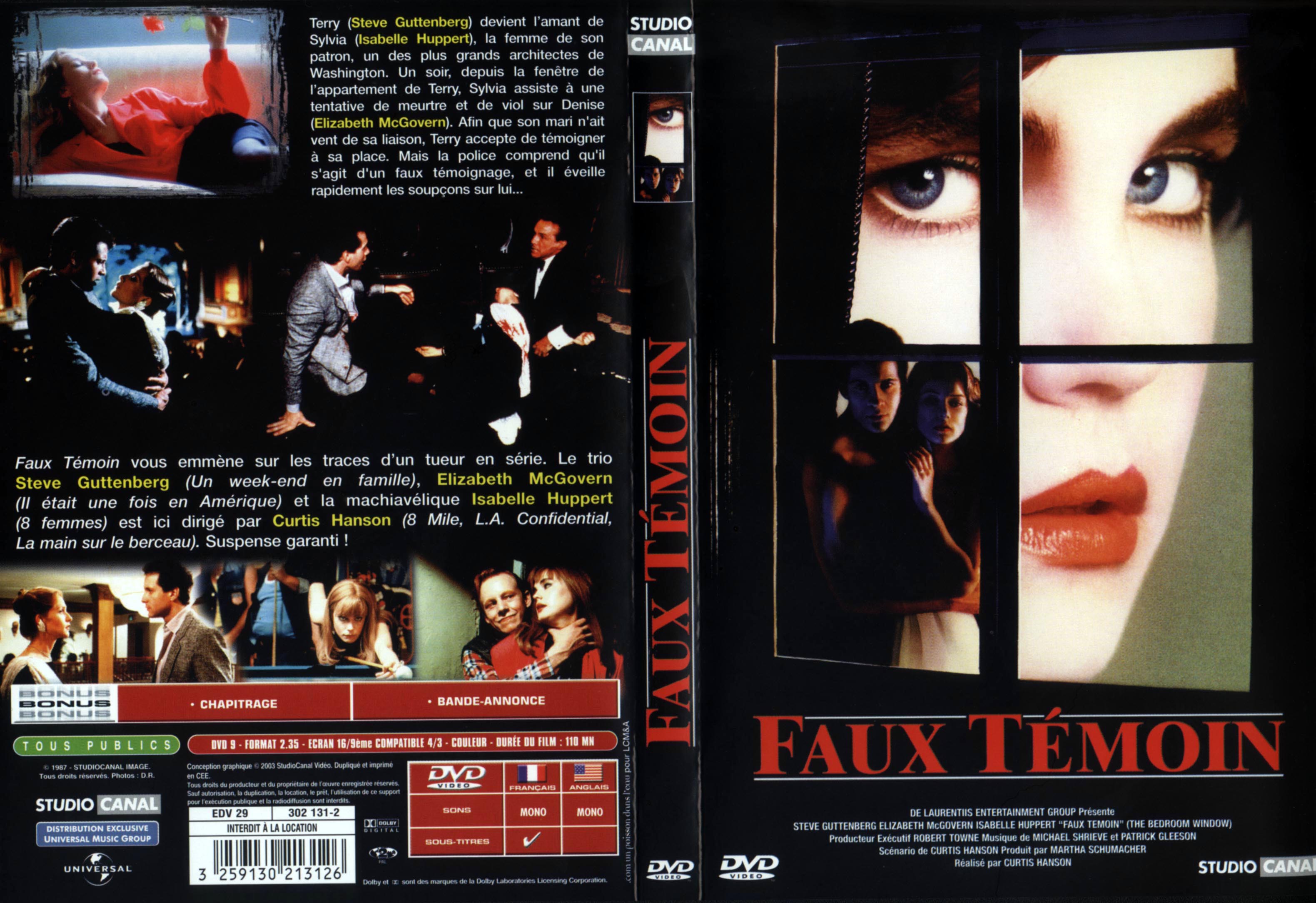 Jaquette DVD Faux tmoin